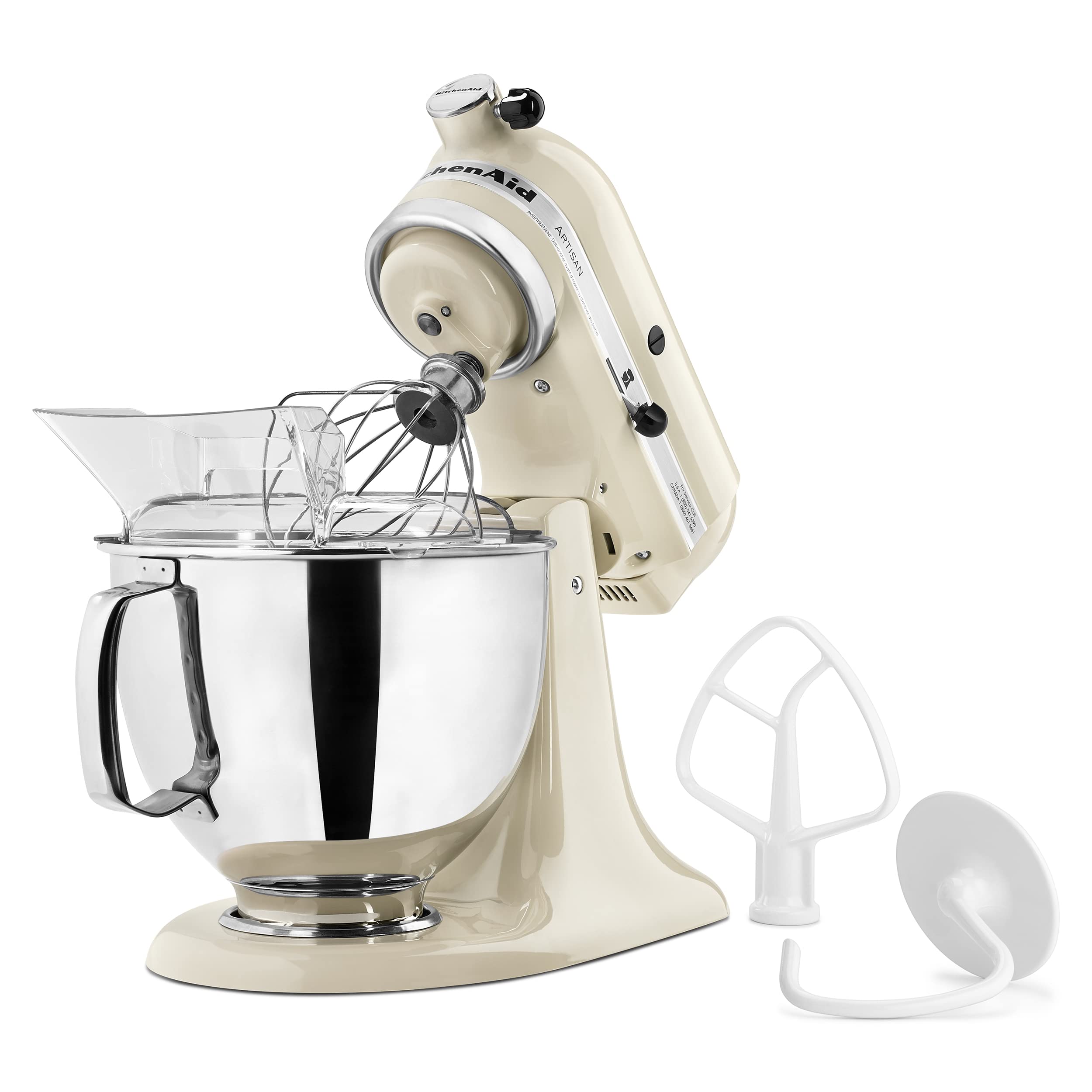 KitchenAid Artisan Series 5 Quart Tilt Head Stand Mixer with Pouring Shield KSM150PS, Almond Cream