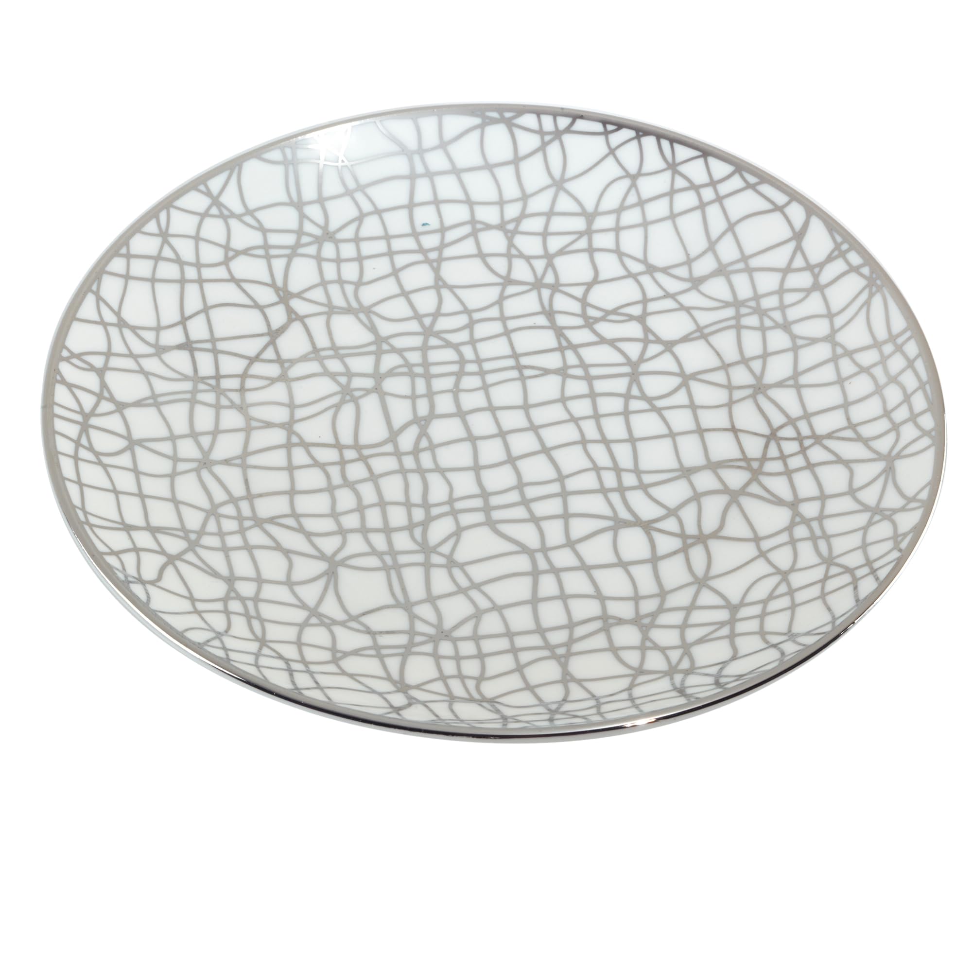 Certified International Siler Mosaic Silver 6" Luncheion/Canape Plates Set of 6 Assorted Designs, Multicolor