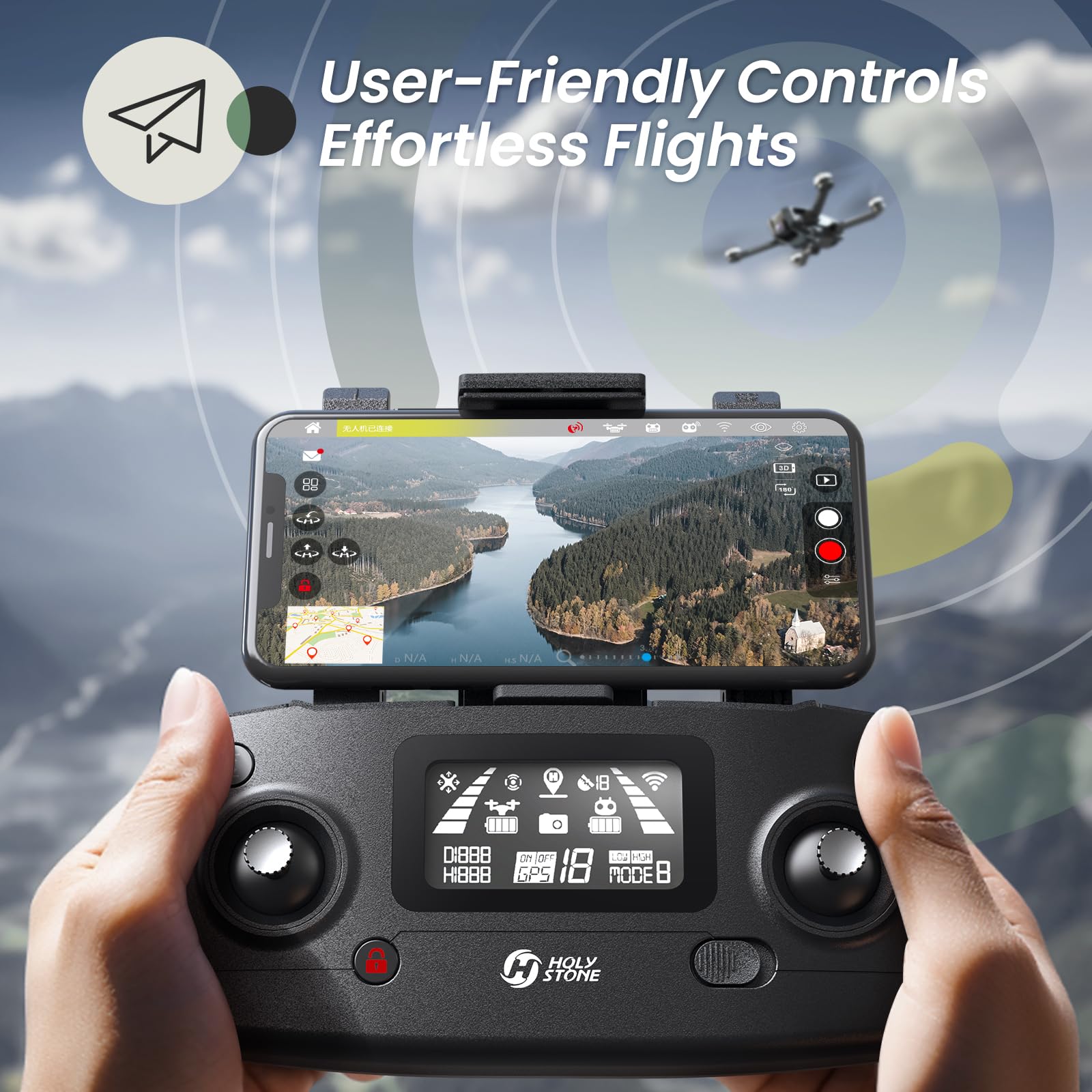 Holy Stone HS720E Drones with Camera for Adults 4K,Integrated Remote ID, 2 Batteries 46 Min Flight Time, 5GHz FPV Transmission, 130° FOV EIS Camera,Drone with 4K/30FPS Video,Brushless Motor, Auto Return, Follow Me, GPS Drone for Beginner