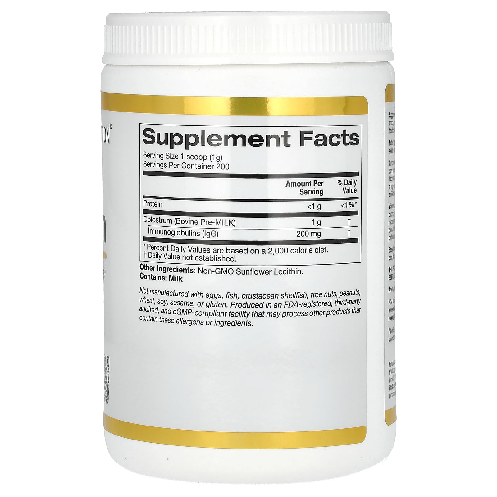 California Gold Nutrition Colostrum, 7.05 oz (200 g)