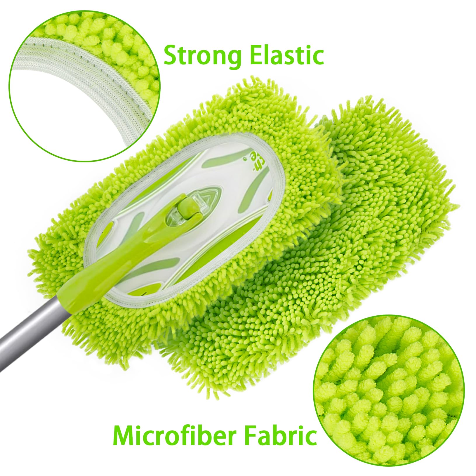 Unoutur Reusable Dry Sweeping Cloths Microfiber Wet Mop Pads Compatible with Swiffer Sweeper Mop Replacement Sweeping Mopping pad Refills for Hardwood Surface Floor Cleaning (4PCS)