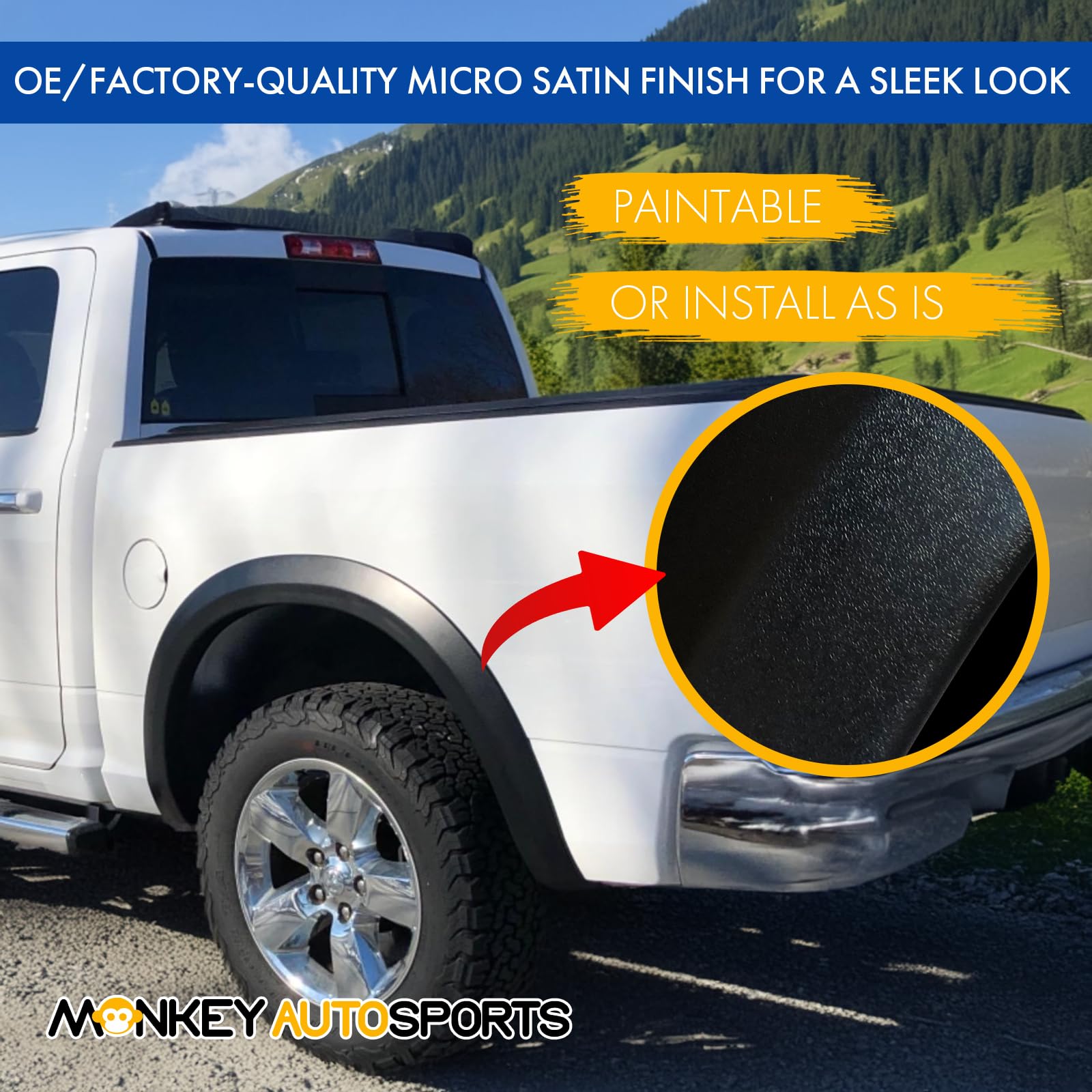 Dodge Ram 2500/3500 Factory/OE Design Fender Flares. 2010-2018 Models. Set of 4