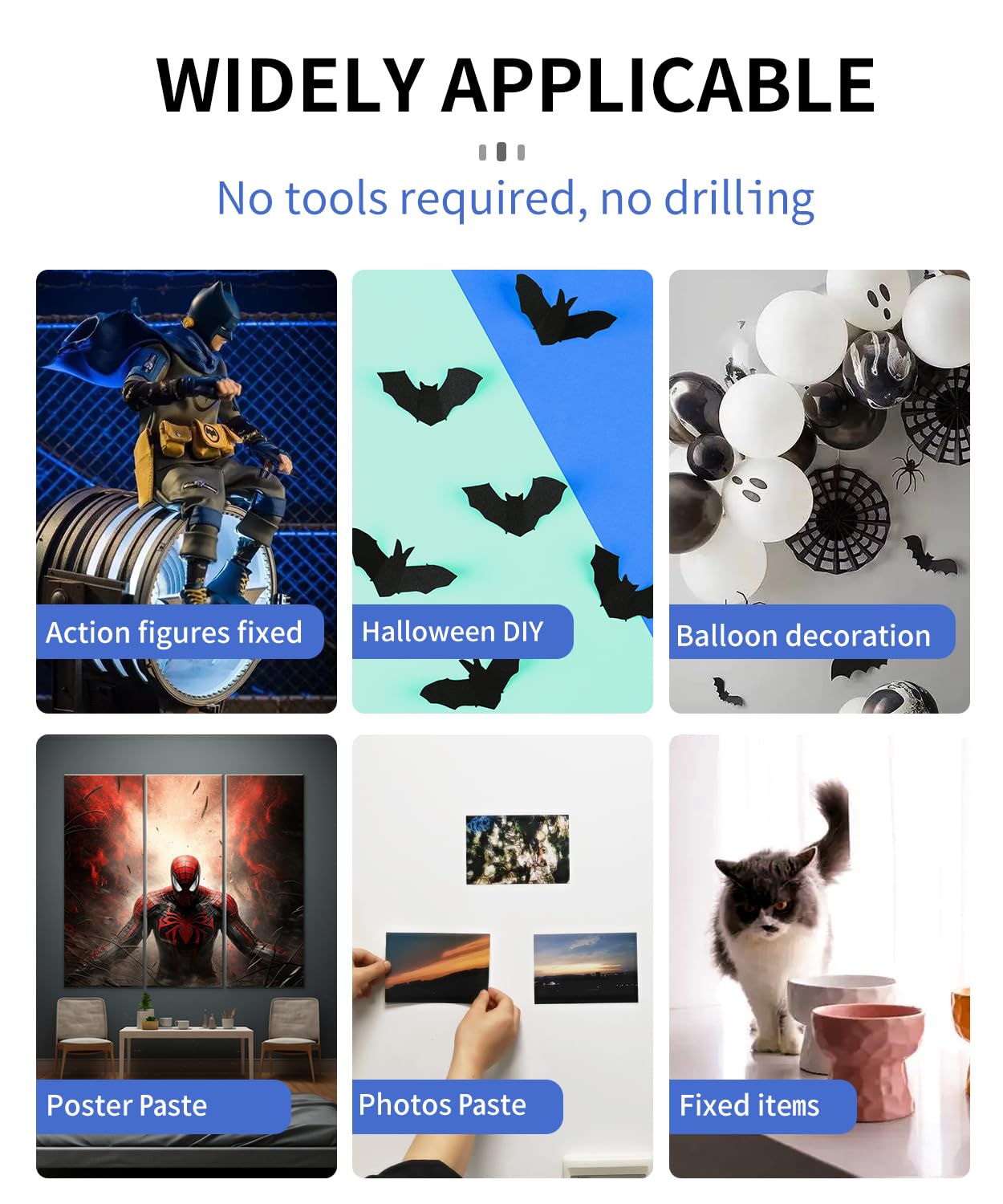 PHIXBEAR Small Mounting Putty No Residue, Strong Double Sided Glue Adhesive Dots Clear Museum Sticky Tack, Picture Hanging Strips Fixed Posters Map Decor Art Craft Party, Round 0.39 in (504 Pcs)