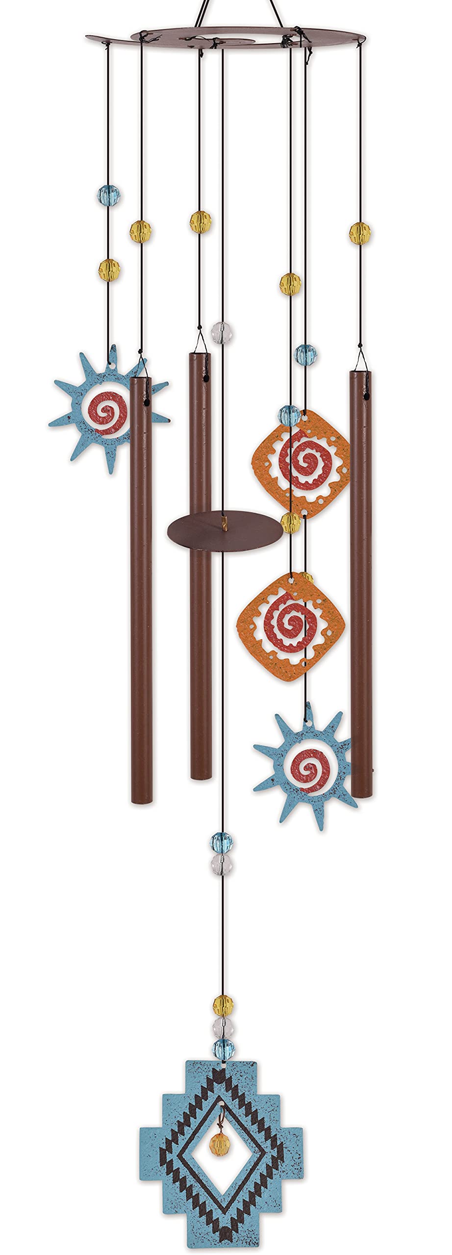 Sunset Vista Designs 93755 Southwest Collection-34-Inch Rustic Metal Wind Chime, Quail