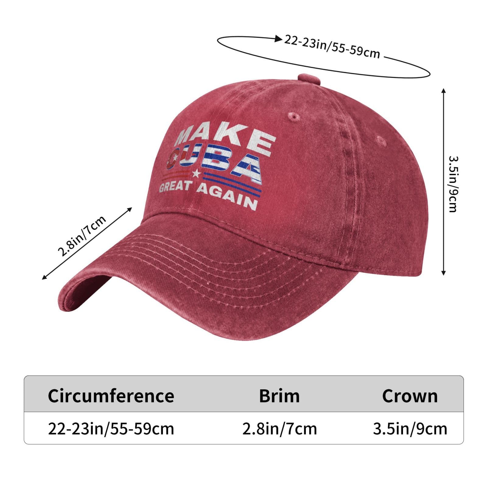 Antaa Make Cuba Great Again hat Cuban Flag Retro Cotton Cap Red
