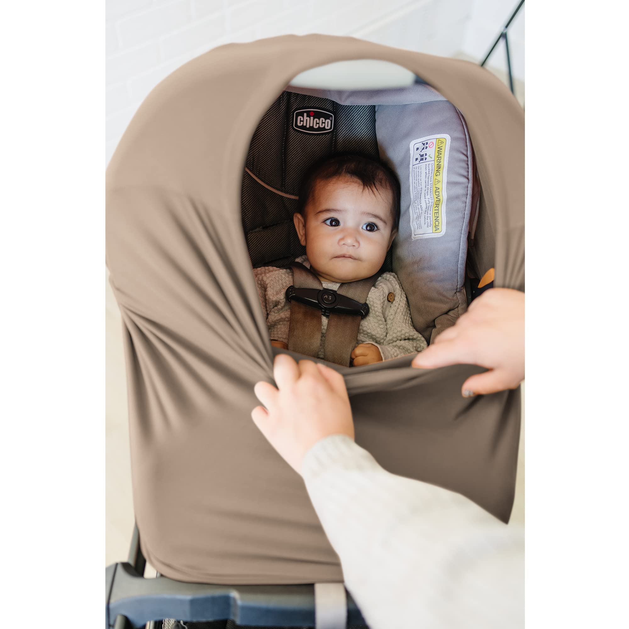 Baby Car Seat Covers- Multi-use Carseat Canopy for Babies, Stretchy Infant Carseat Cover Boy, Shower Gifts for Unisex Boys and Girls()