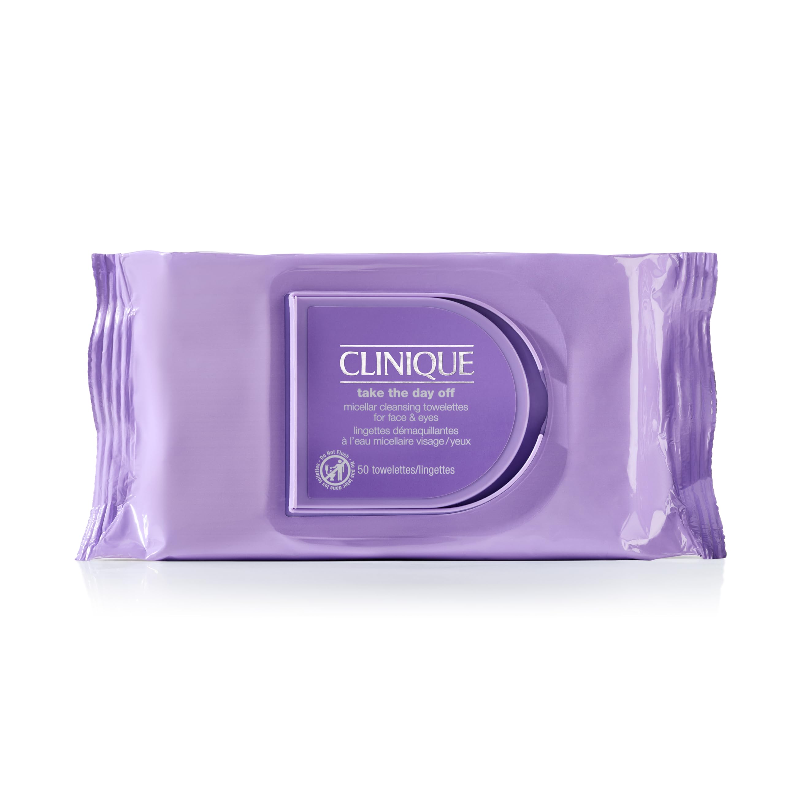 Clinique Take The Day Off Micellar Cleansing Makeup Remover Wipes For Face and Eyes | Safe For Sensitive Skin