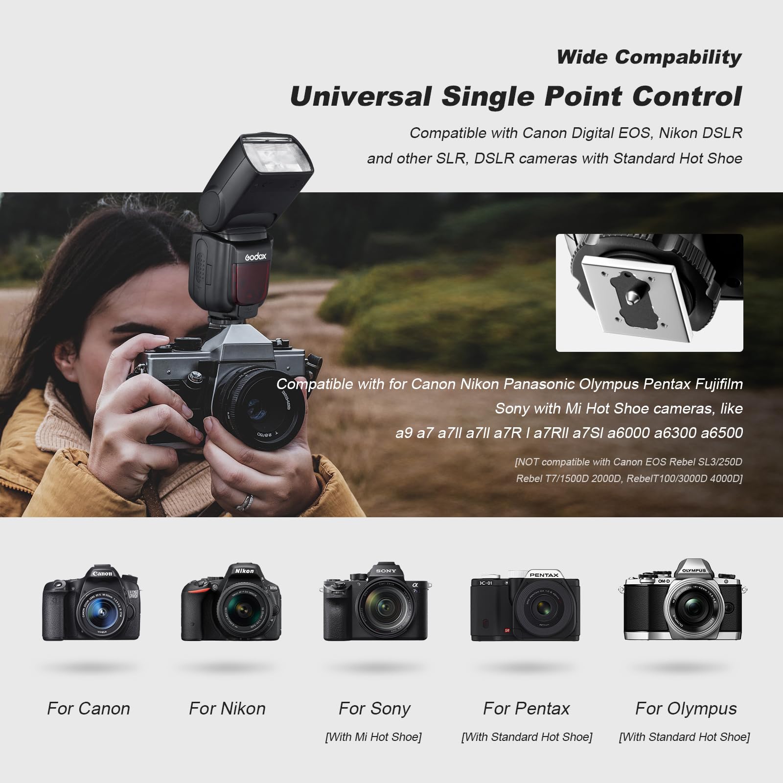 Godox 2X TT600 HSS 2.4G Wireless Master/Slaver Flash Speedlite & Receiver Godox X2T-C Remote Trigger Transmitter Kit Built-in godox X System Compatible for Canon Cameras