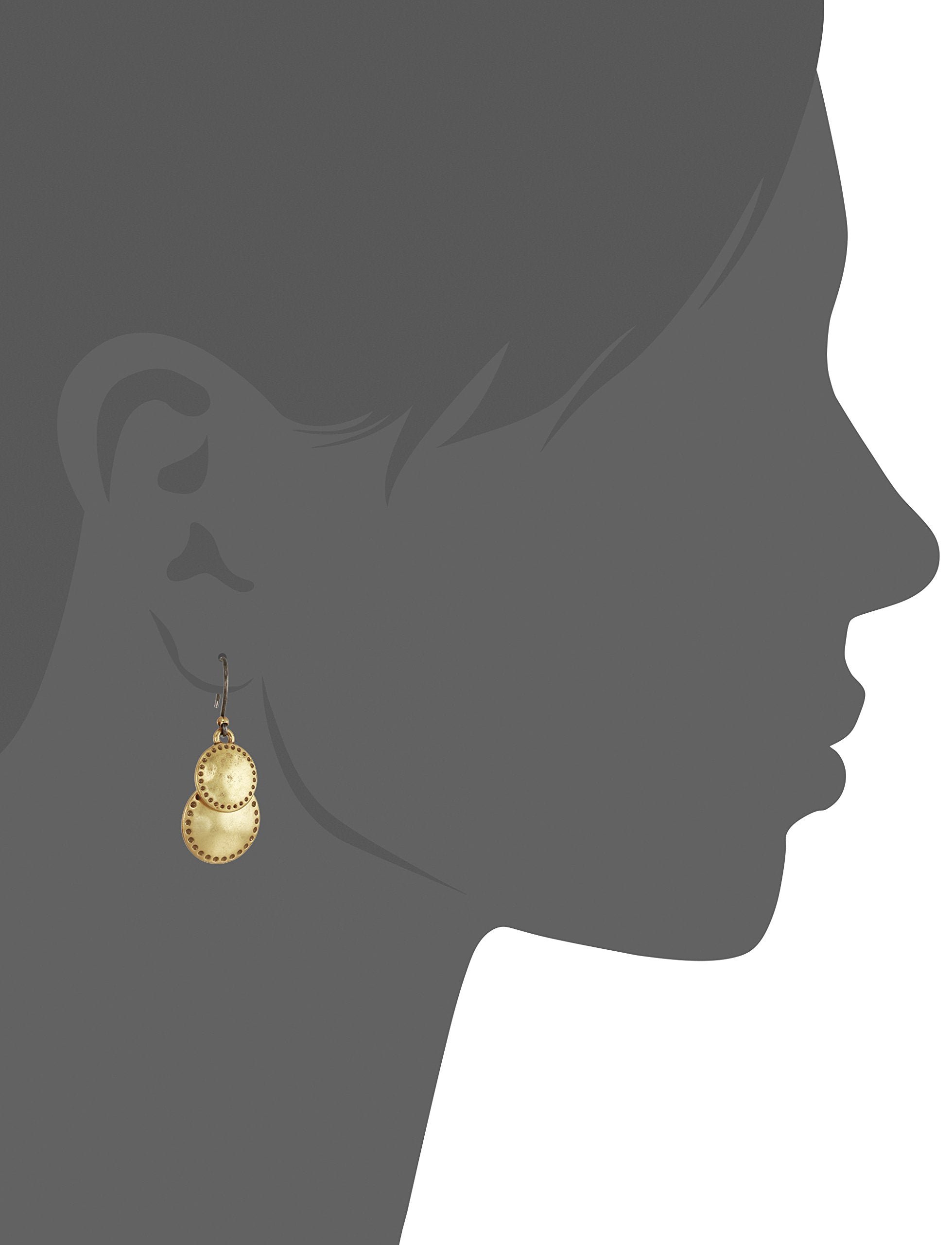 Lucky Brand Gold Double Drop Earrings, One Size