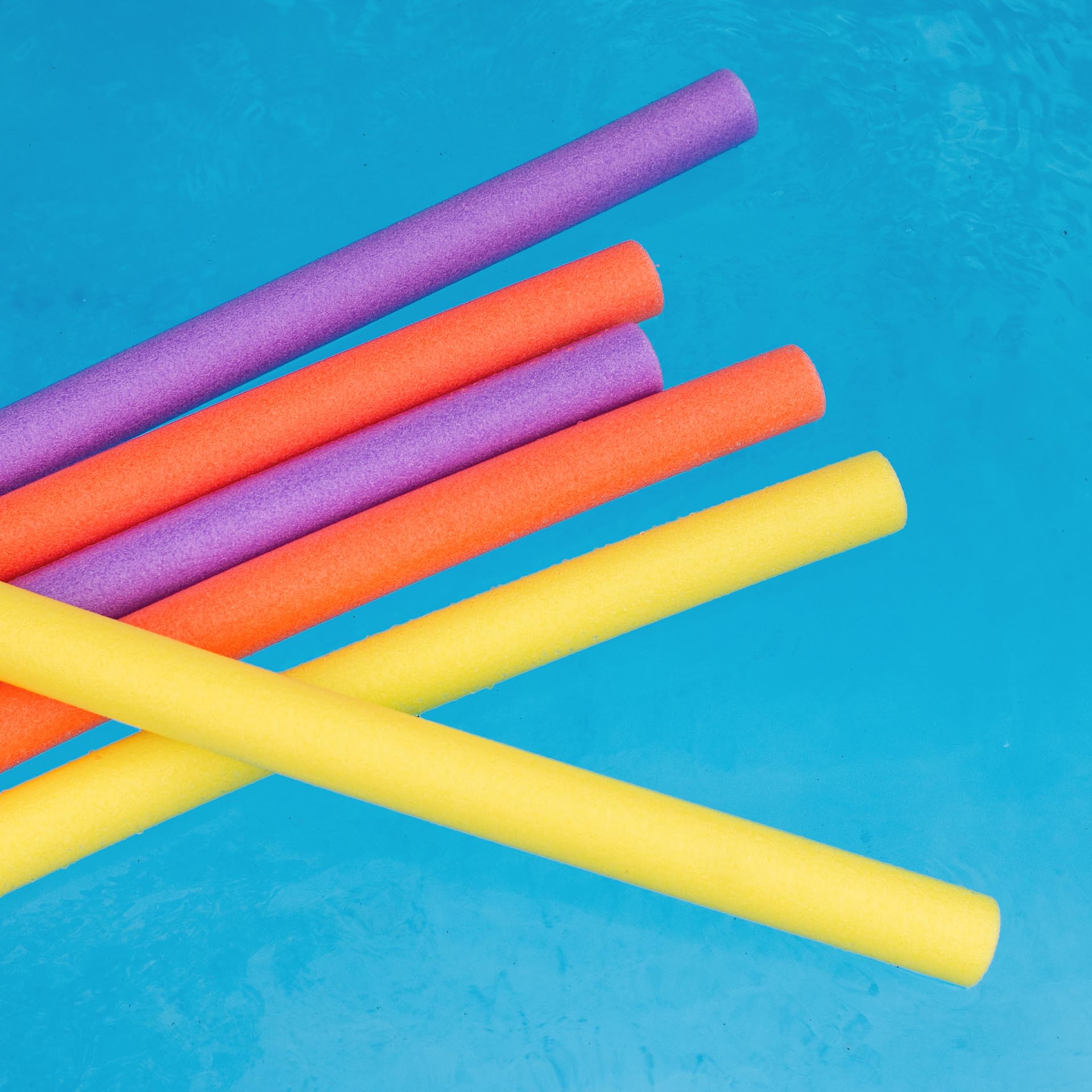 Big Joe Swim Noodle 40 Pack Pool Noodles, Assorted Coral, Purple, Yellow Foam, 4 feet, 50" L x 2" W x 2" H Each