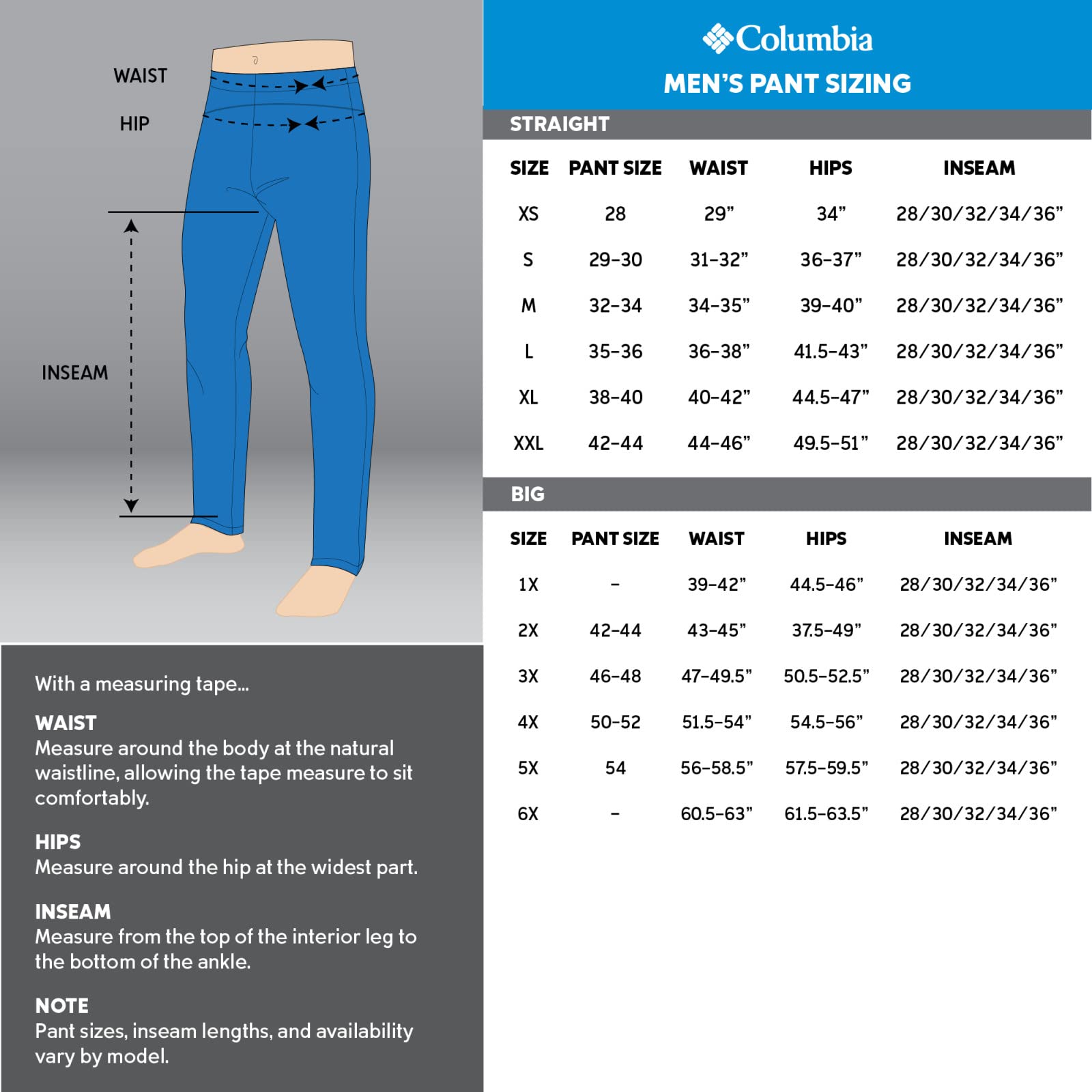 Columbia Flex ROC Pant Mens, Alpine Tundra, 34W x 34L