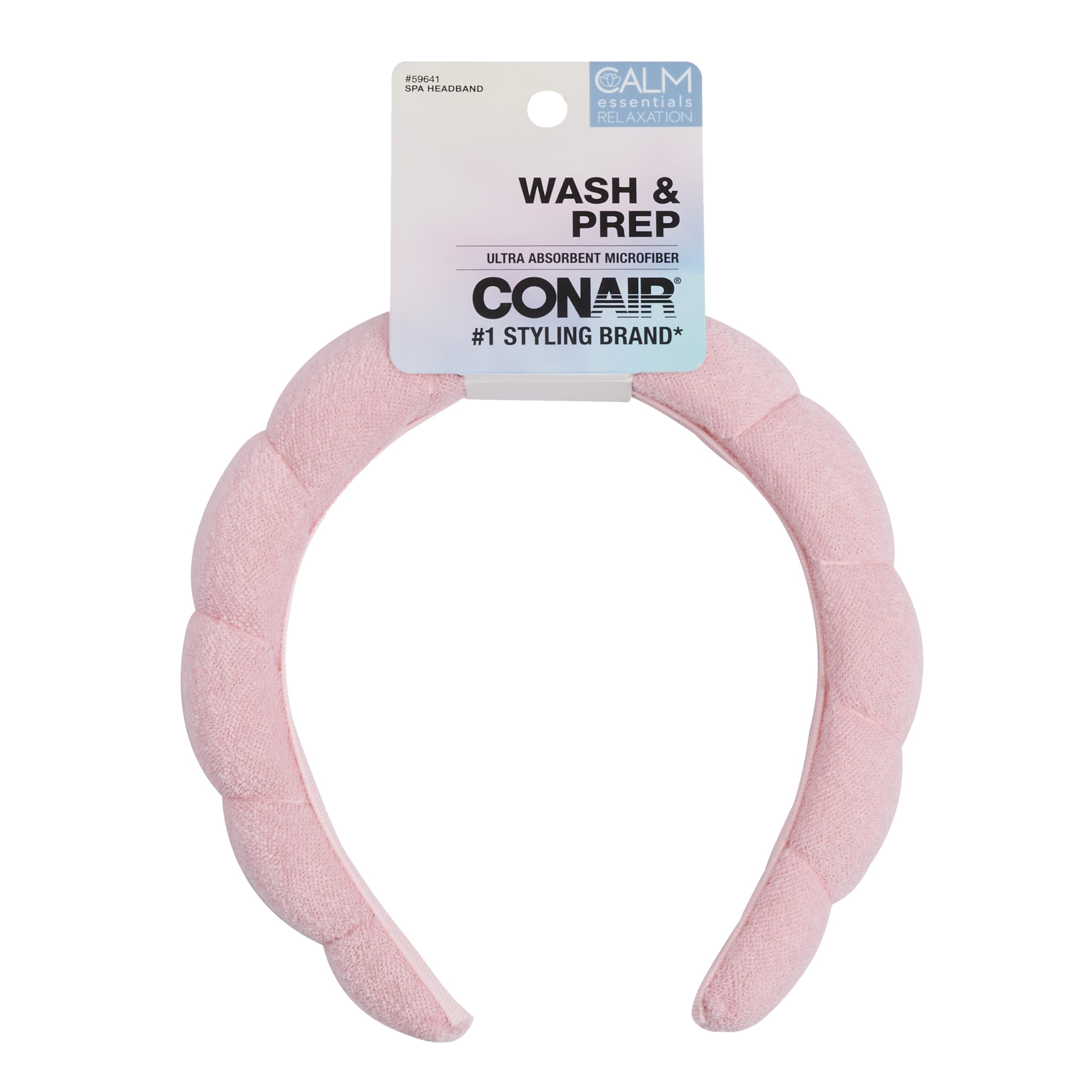 Conair Spa Makeup and Face Washing Headband - Bubble Design - Pink