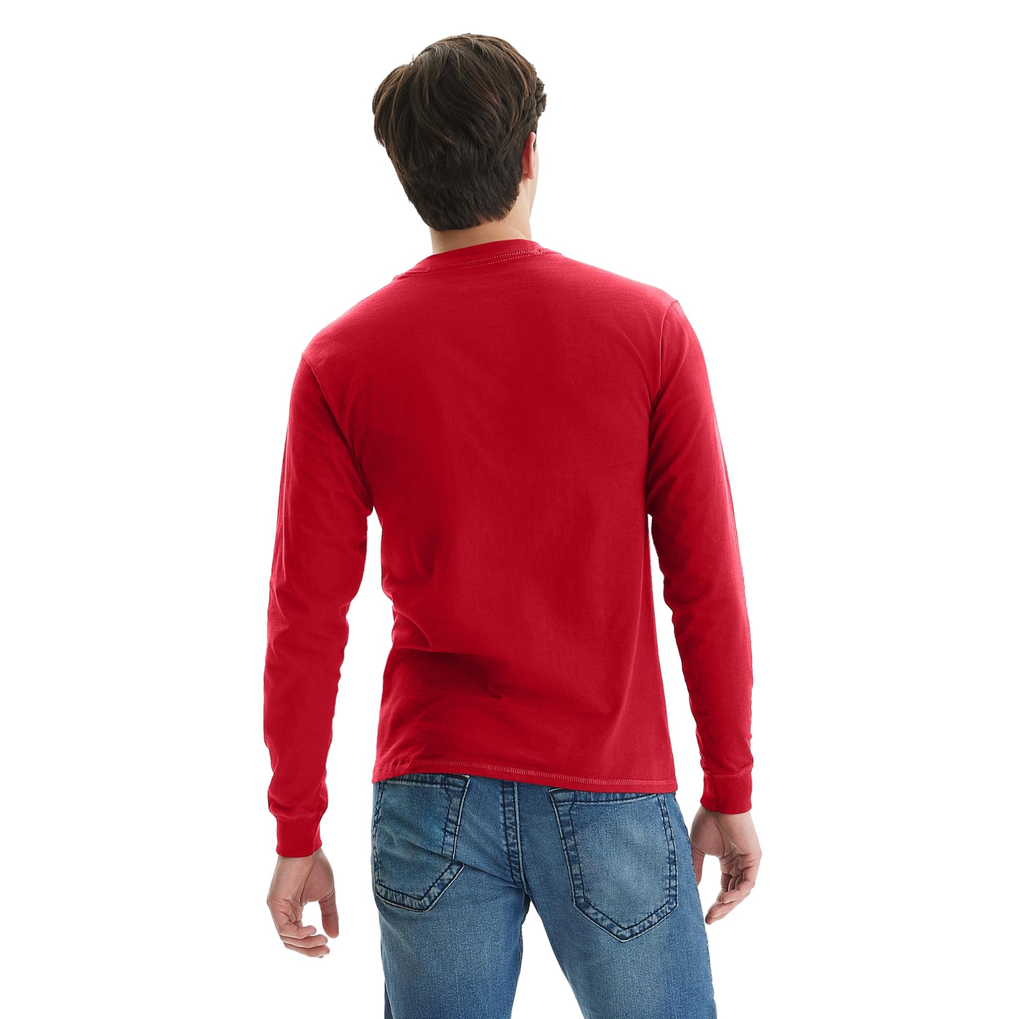 Hanes Men's Beefy Long Sleeve Three-Button Henley