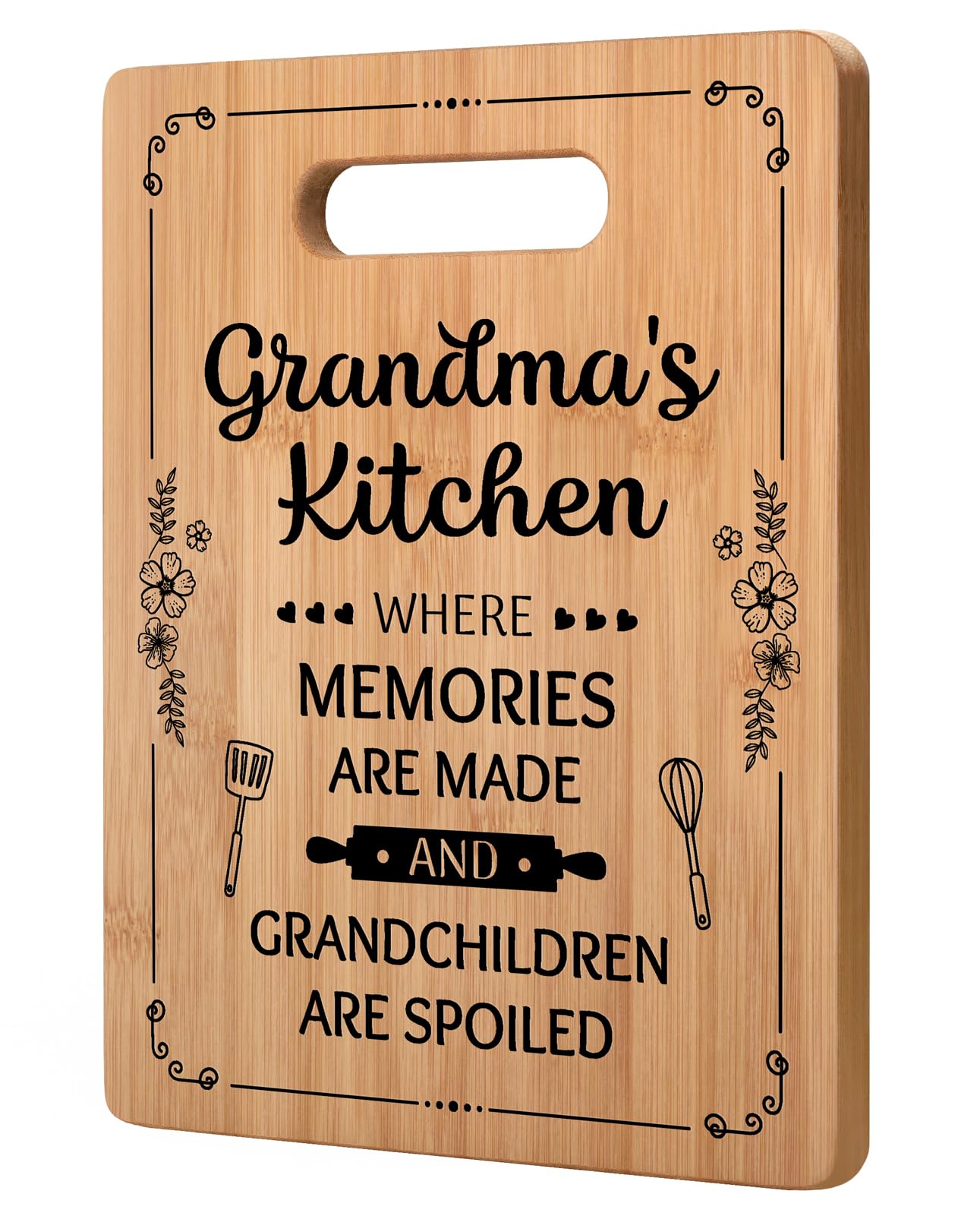 Grandma Gifts, Grandma Birthday Gifts - Unique Cutting Board - Best Gifts for Grandma from Grandchildren - Thoughtful Mothers Day Christmas Gifts for Grandma Grandmother Gift Ideas