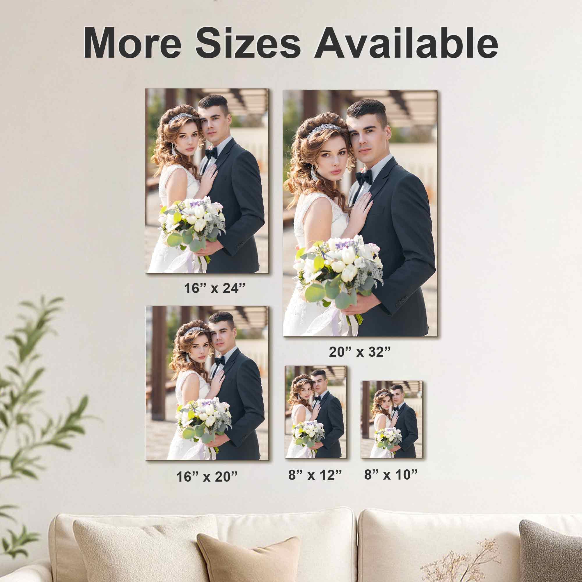 GagetElec Custom Canvas Prints with Your Photos, Personalized Canvas Wall Art for Bedroom, Living Room, Home Decor for Family, Friend, Lover, Pet (8" X 10")