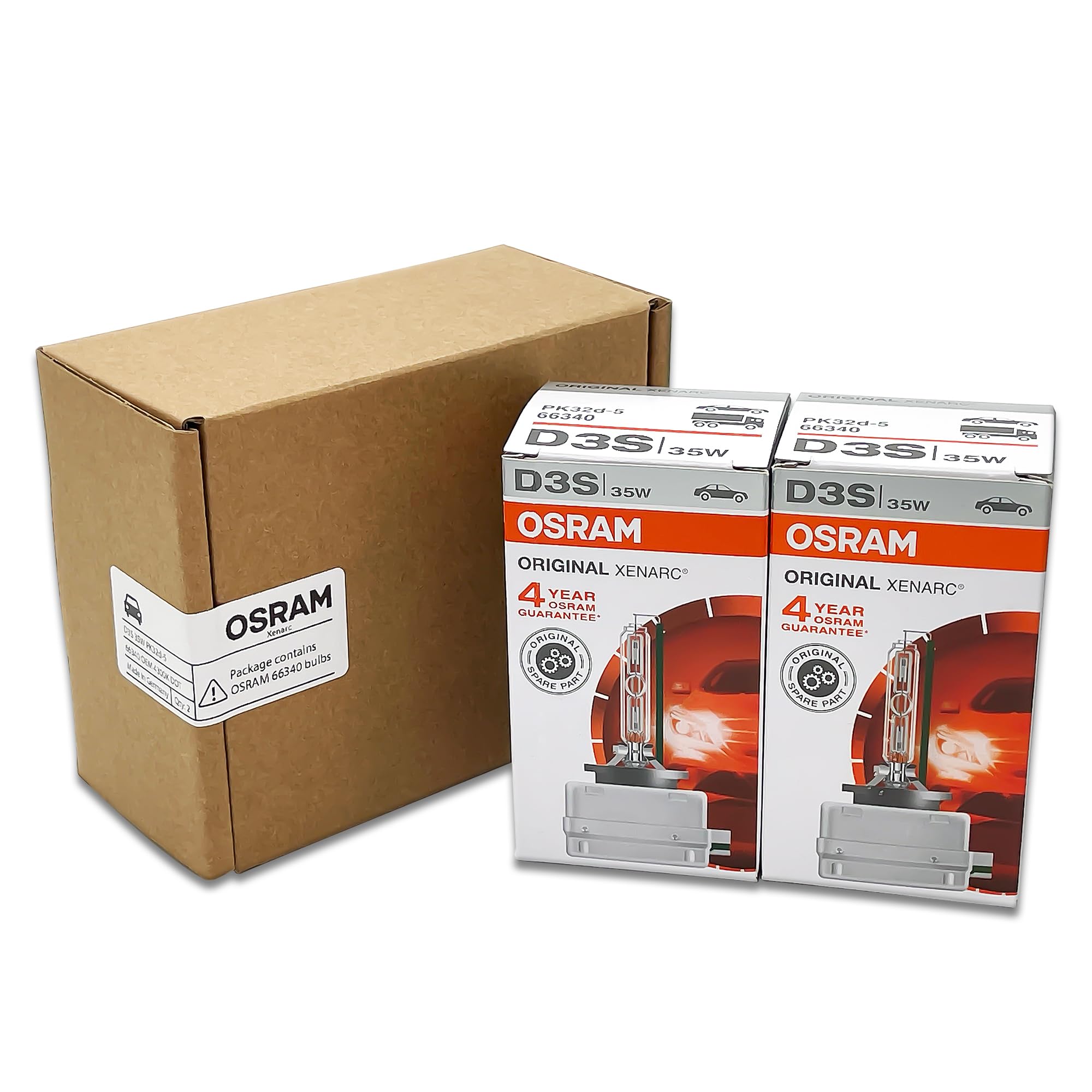 OSRAM XENARC D3S HID Xenon Headlight bulbs 66340 Pack of 2 by ALI