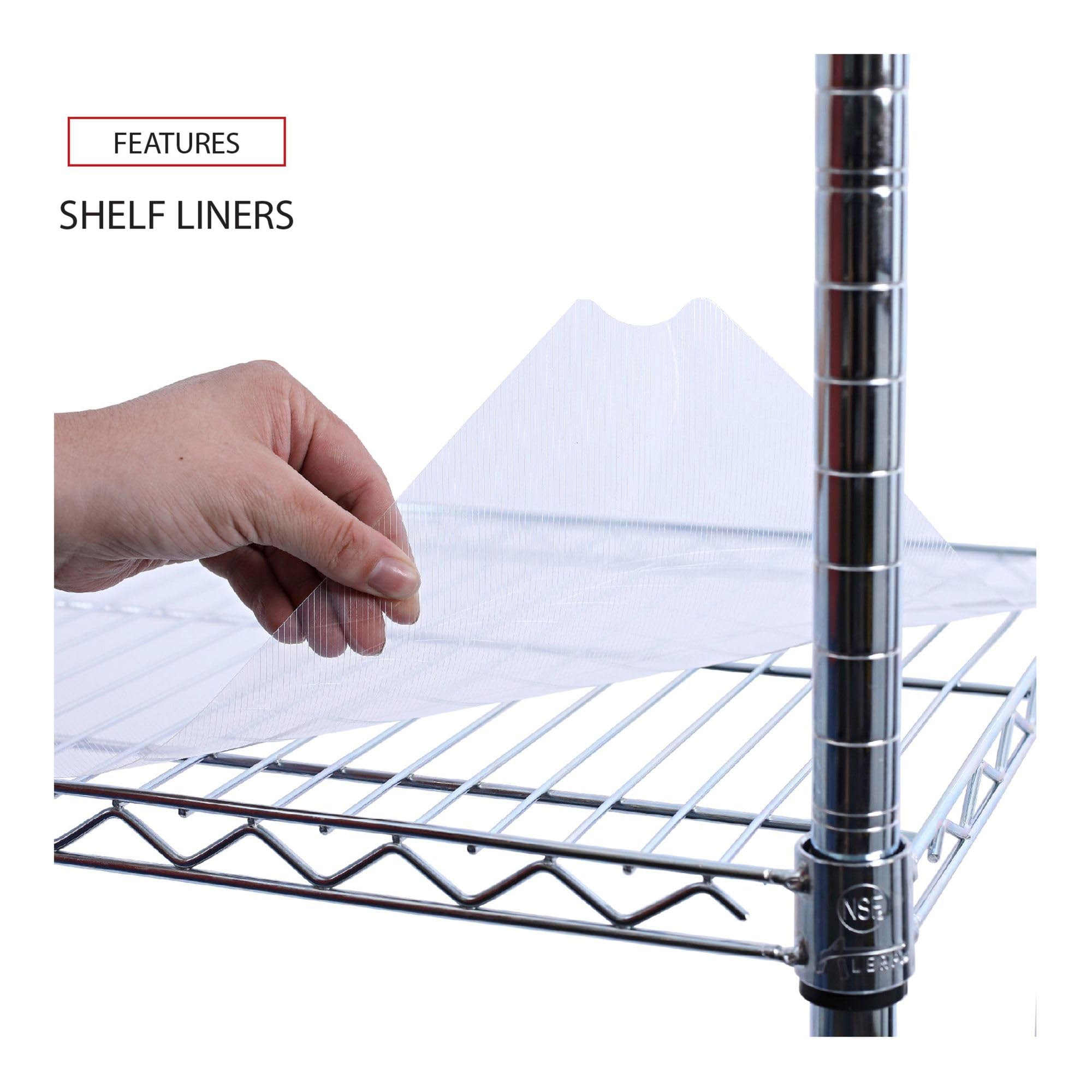 Alera SW653618SR 36 in. x 18 in. x 72 in. Five-Shelf Wire Shelving Kit with Casters and Shelf Liners - Silver