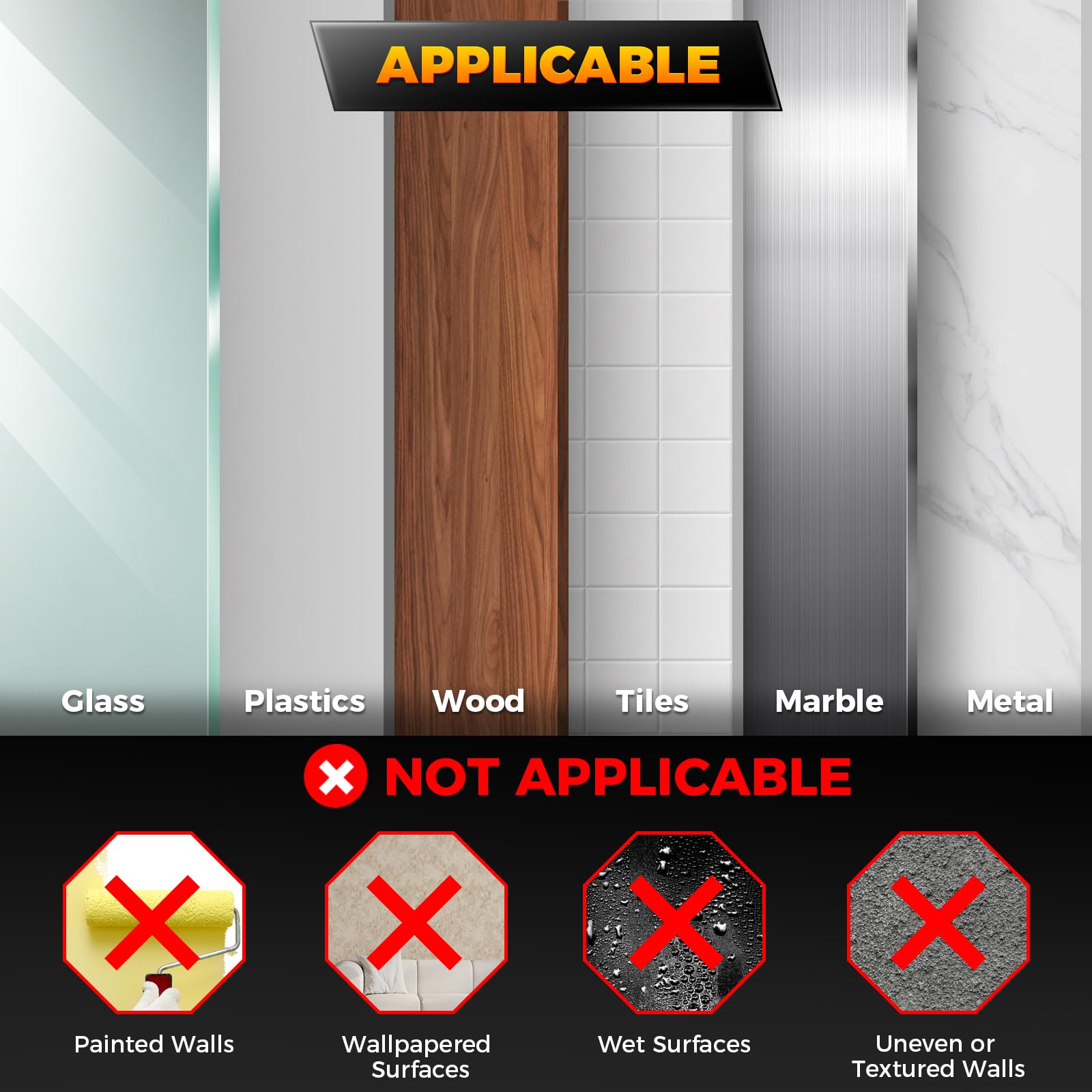 PHIXBEAR Double Sided Tape Heavy Duty with INCH & CM Markings, 1.18''×13.5ft Double Sided Mounting Tape, Removable Traceless NanoTape for Indoor & Outdoor, Automotive Trim