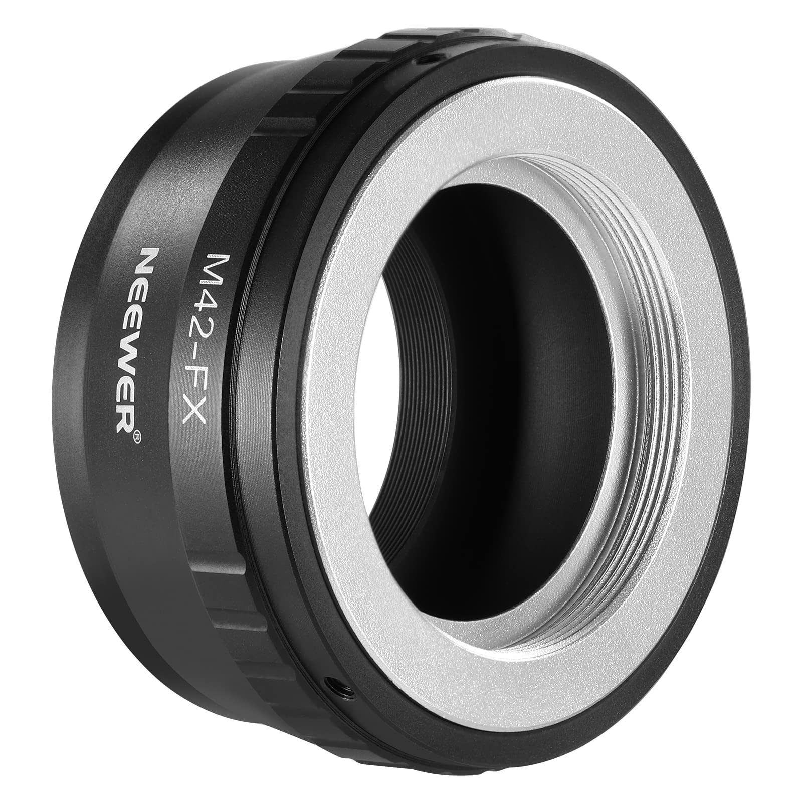 NEEWER M42 to Fuji X Lens Mount Adapter Compatible with M42 Lens to Fujifilm X Series Mirrorless Camera X-T2 X-T3 X-T5 X-T20 X-Pro3 X-Pro2 etc, Matte Black Interior, Manual Focus Only, M42-FX