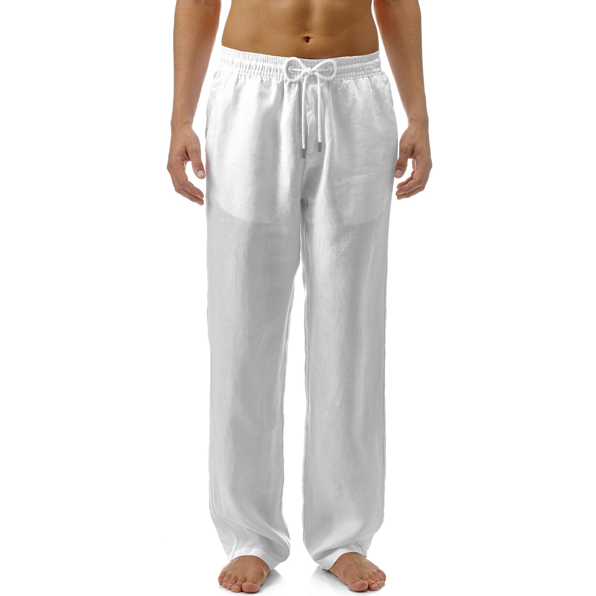 VILEBREQUIN Men's Solid Linen Pants-XXXL, White