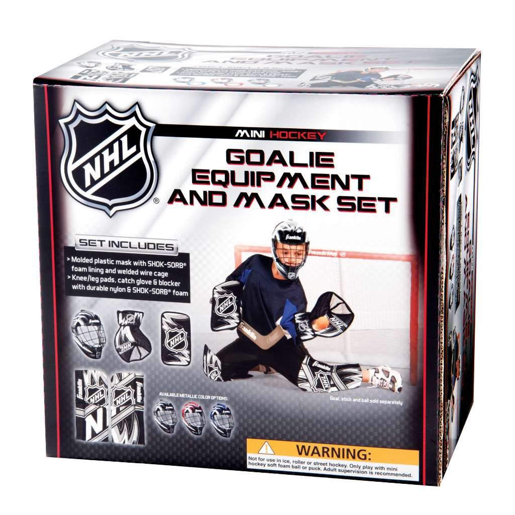 Franklin Sports 12436 NHL Mini Hockey Goalie Equipment with Mask Set