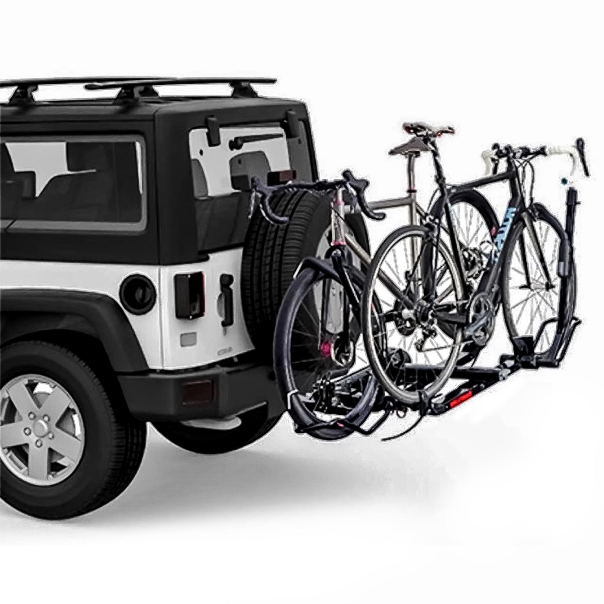 Yakima BackSwing Hitch Mounted Swing Away Locking Bicycle Bike Rack Adapter Converter for 2 Inch Receivers with Latch and Same Key System Lock, Black