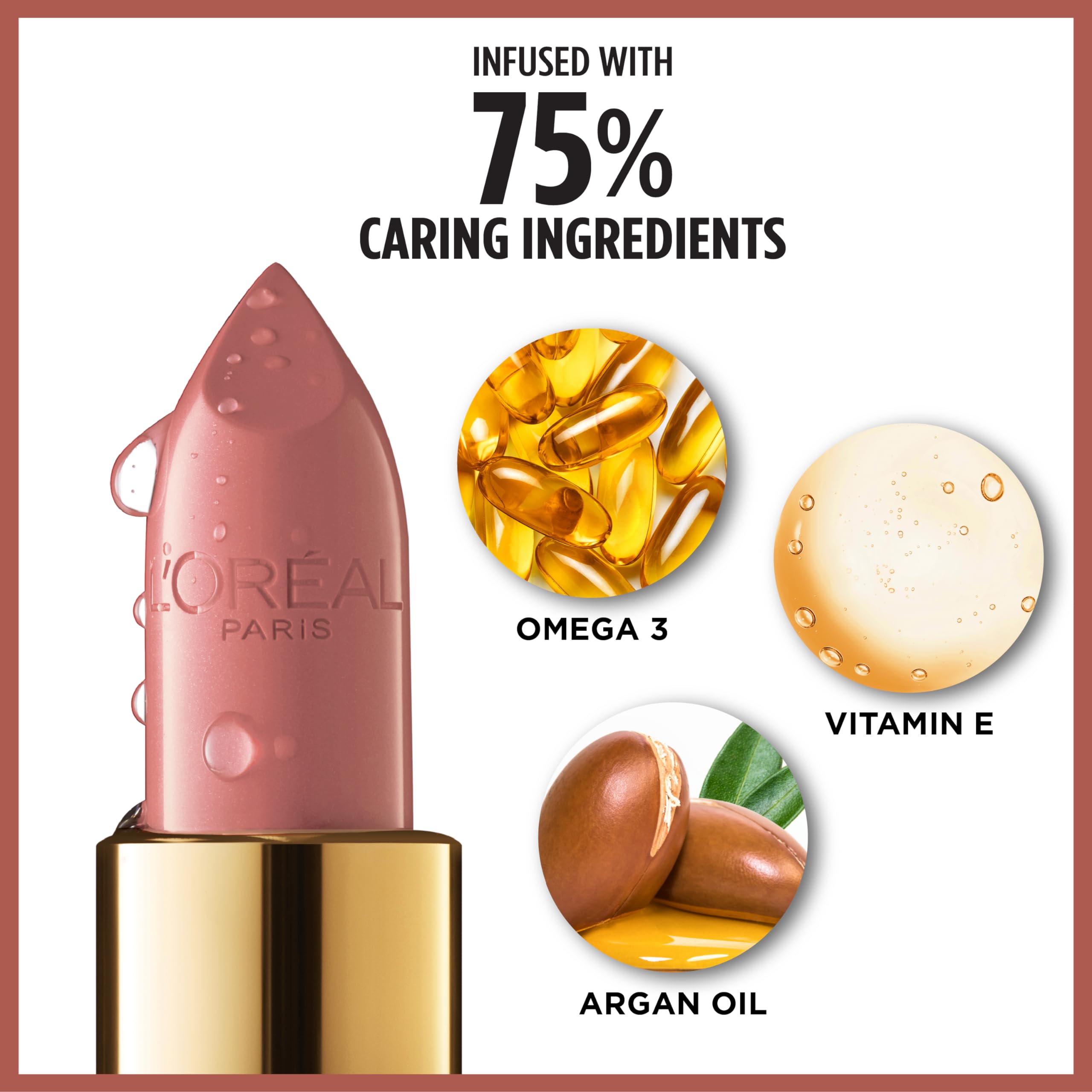 L’Oréal Paris Colour Riche Satin Lipstick for Moisturized Lips,Lip Makeup with Argan Oil and Vitamin E,Worth It Medium,0.13 Oz