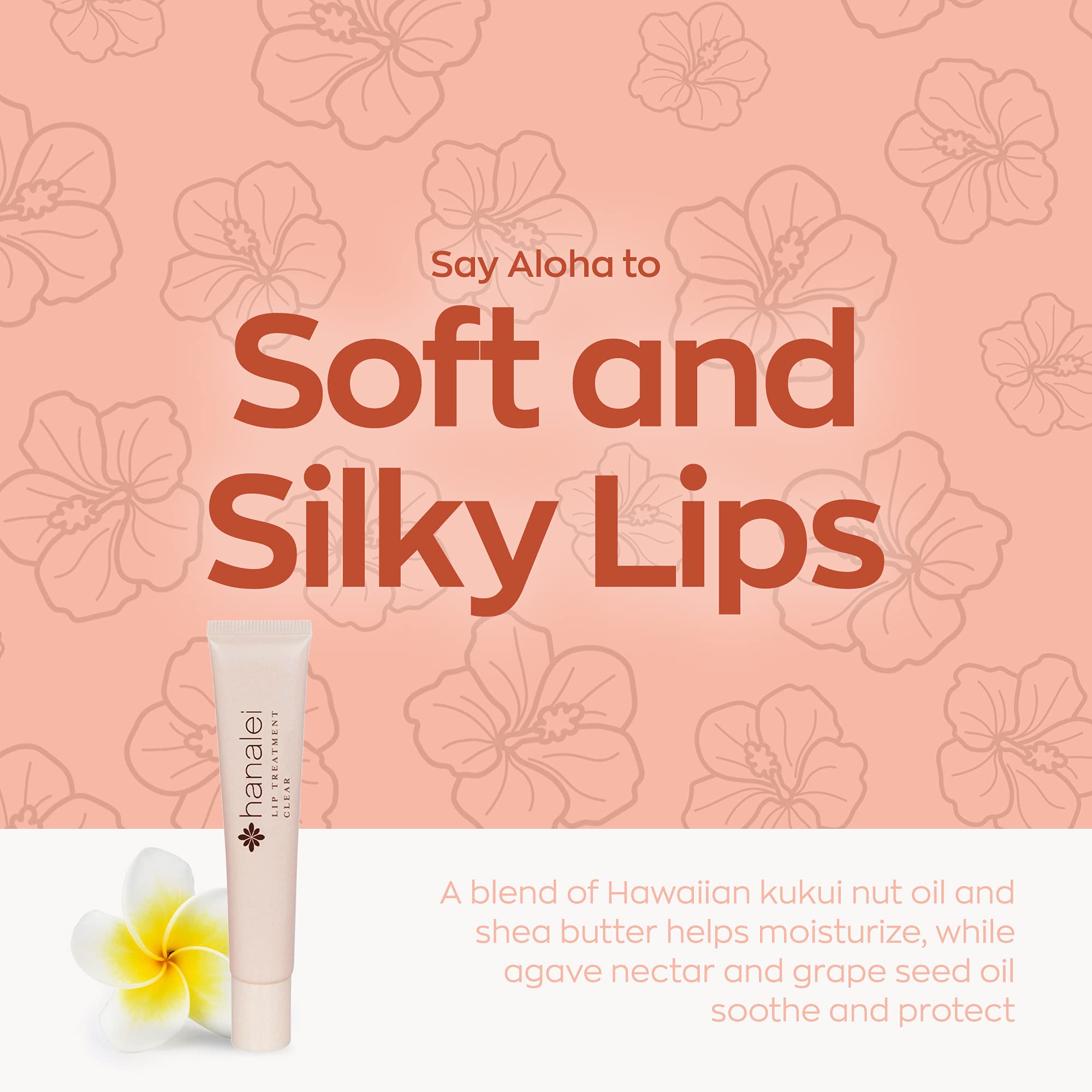 Hanalei 5-Pack Lip Treatment Bundle (Clear, Peach Pink, Mauve Pink, Sand, Rose) | Made with Kukui Oil, Shea Butter, Agave, and Grapeseed Oil, Soothe Dry Lips (Cruelty free, Paraben free)