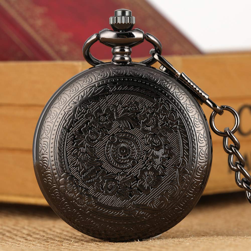 Udaney to My Grandson Pocket Watch and Keychain Set from Grandpa/Grandma Christmas/Birthday Gifts for Grandson