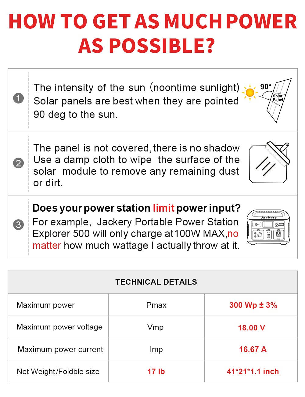 DOKIO 300W 18V Portable Solar Panel Kit Folding Solar Charger with 2 USB Outputs for 12v Batteries/Power Station AGM LiFePo4 RV Camping Trailer Car Marine…