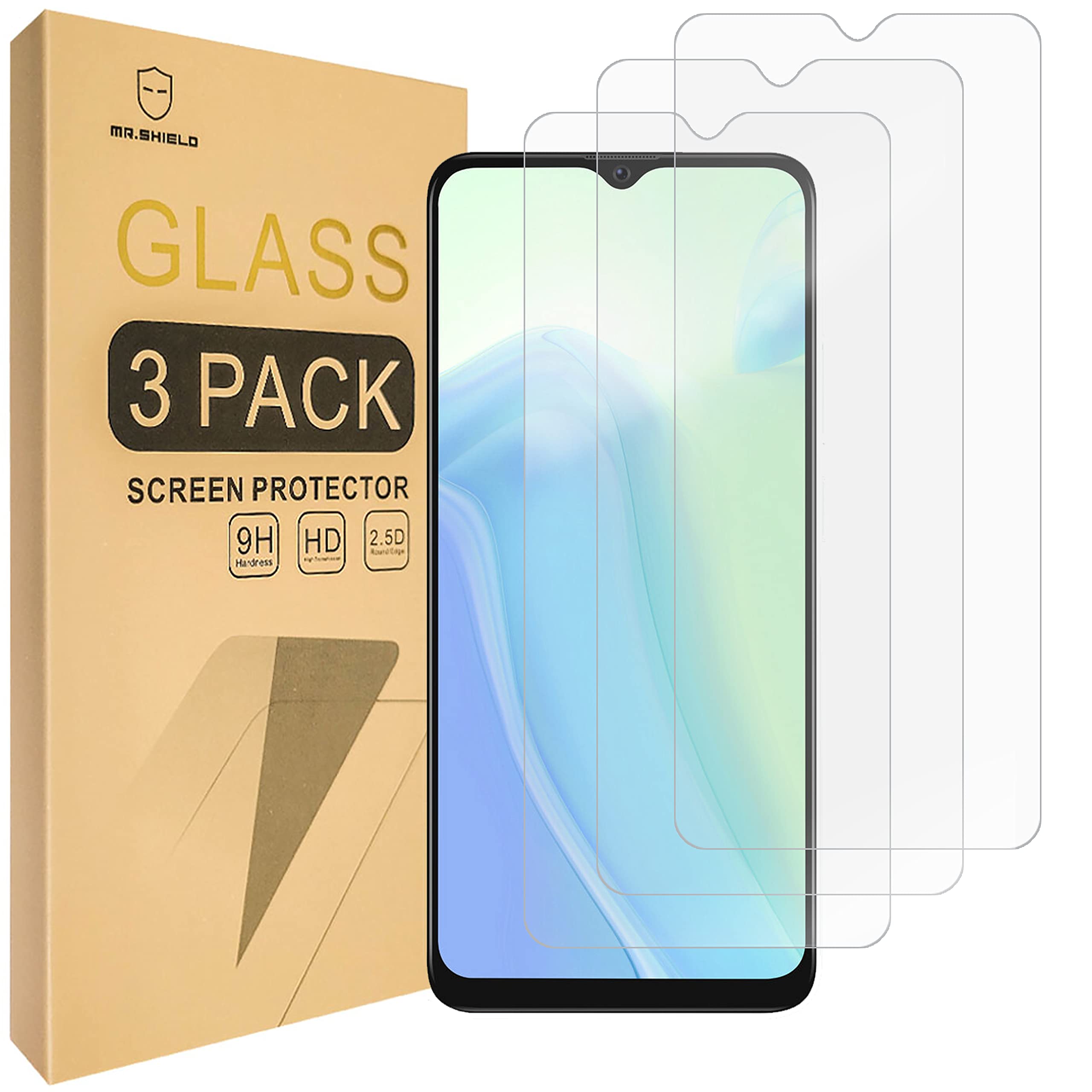 Mr.Shield [3-Pack] Screen Protector For Blackview A70 / Blackview A70 Pro [Tempered Glass] [Japan Glass with 9H Hardness] Screen Protector