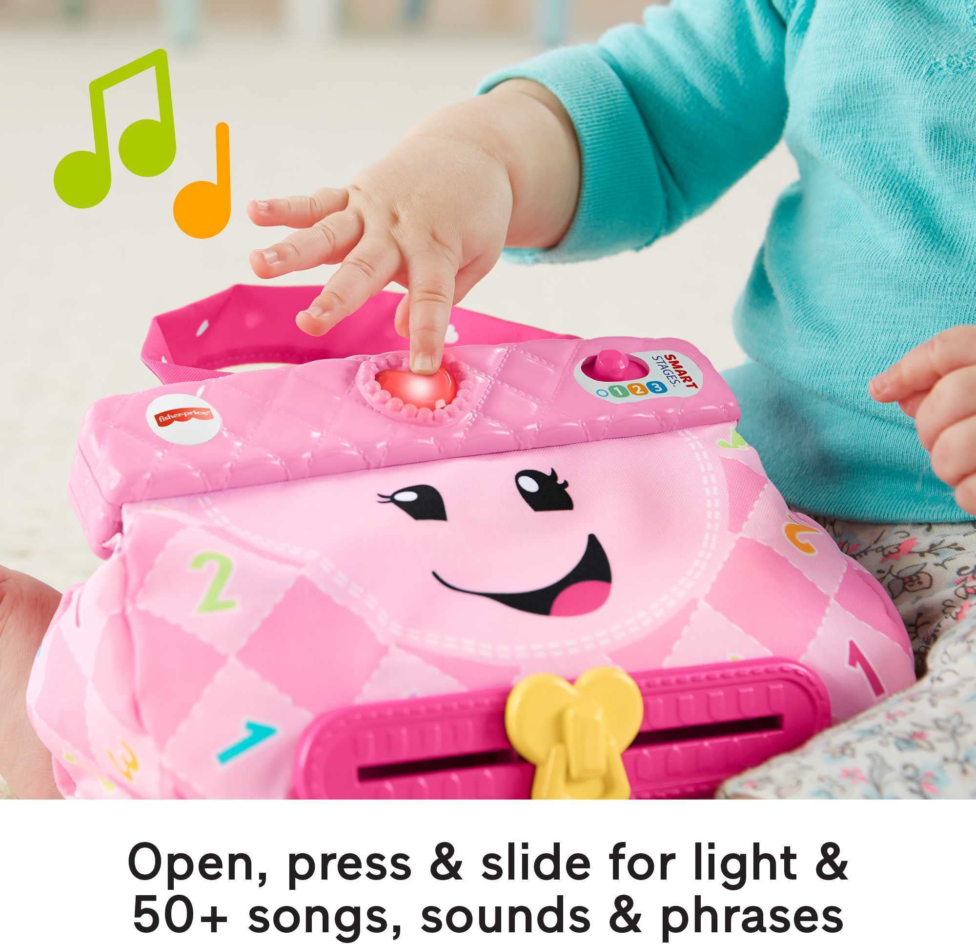 Fisher-Price Baby & Toddler Toy Laugh & Learn My Smart Purse with Lights & Smart Stages Learning Songs for Infants Ages 6+ Months