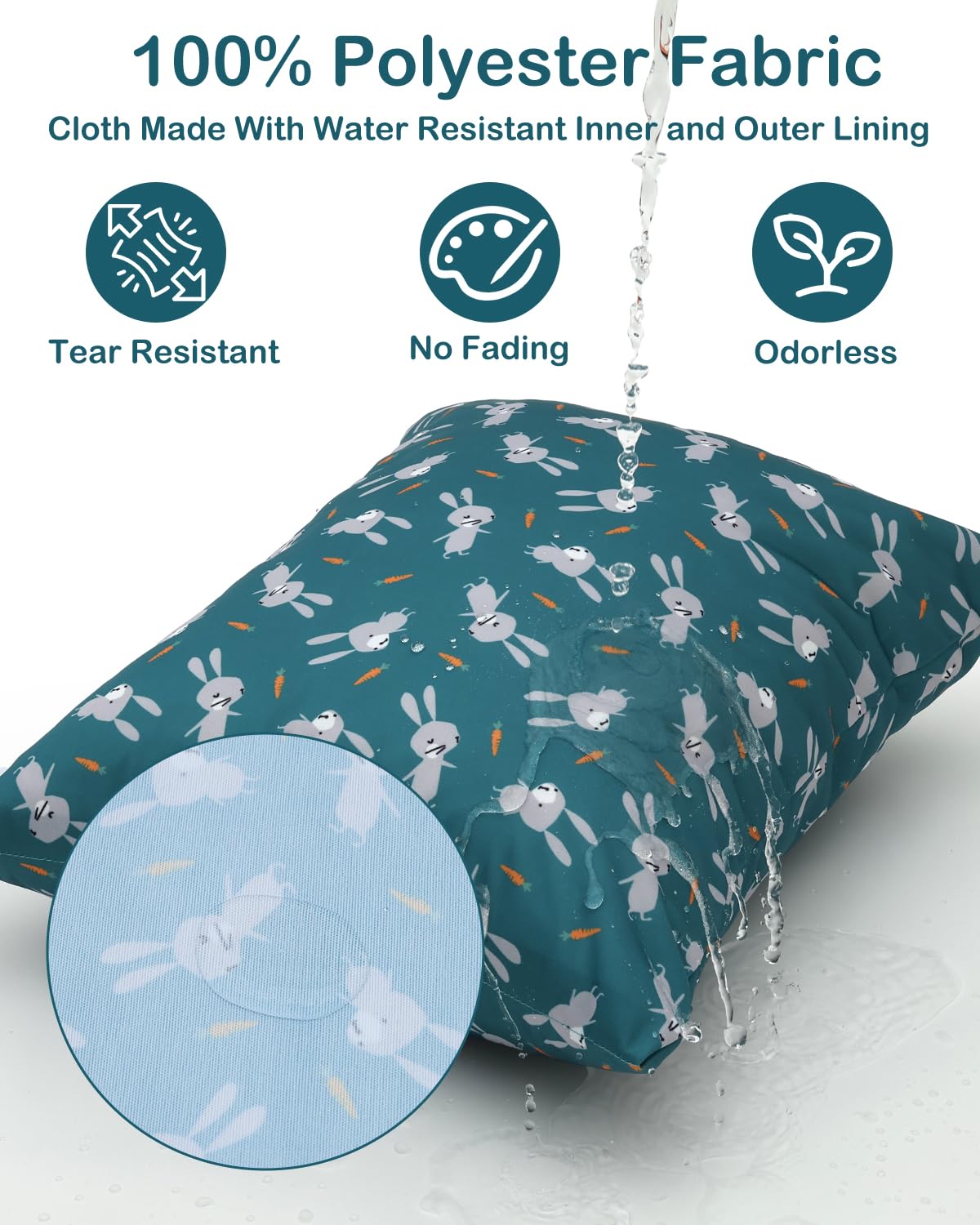 ALVA ALVABABY 3pcs Cloth Diaper Wet Dry Bags Waterproof Reusable with Two Zippered Pockets Travel Beach Pool Daycare Soiled Baby Items Yoga Gym Bag for Swimsuits or Wet Clothes 3L-ZM31