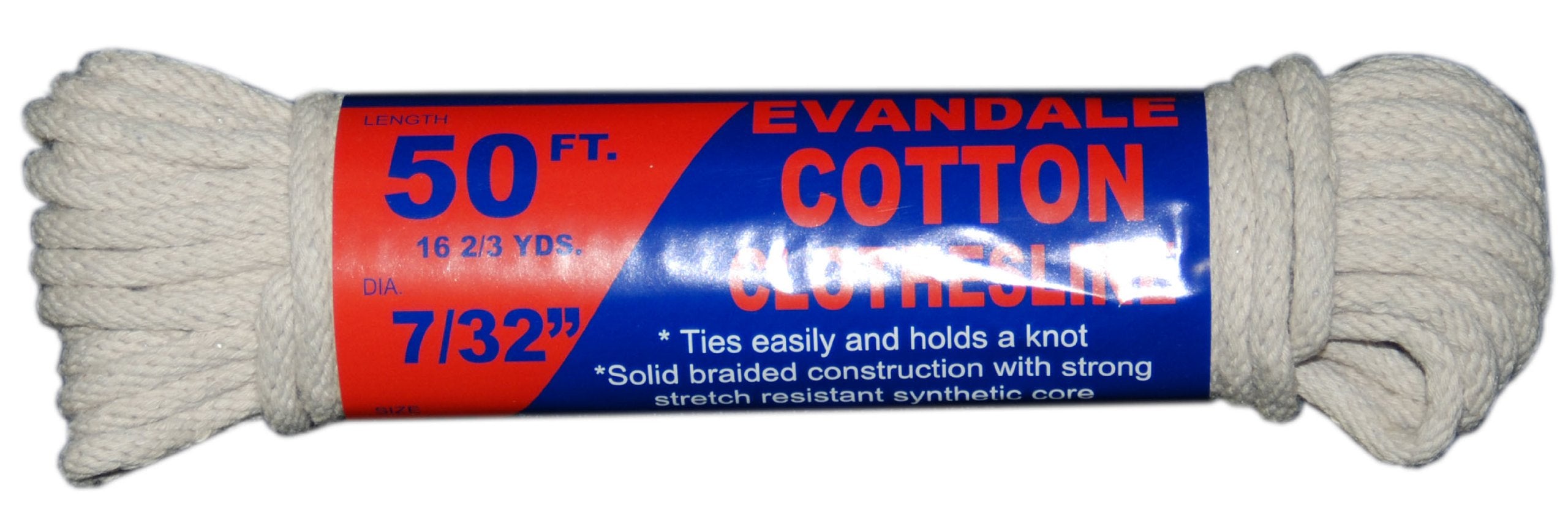 T.W Evans Cordage 43-075 7/32-Inch Evandale Cotton Clothesline 50-Feet Hank