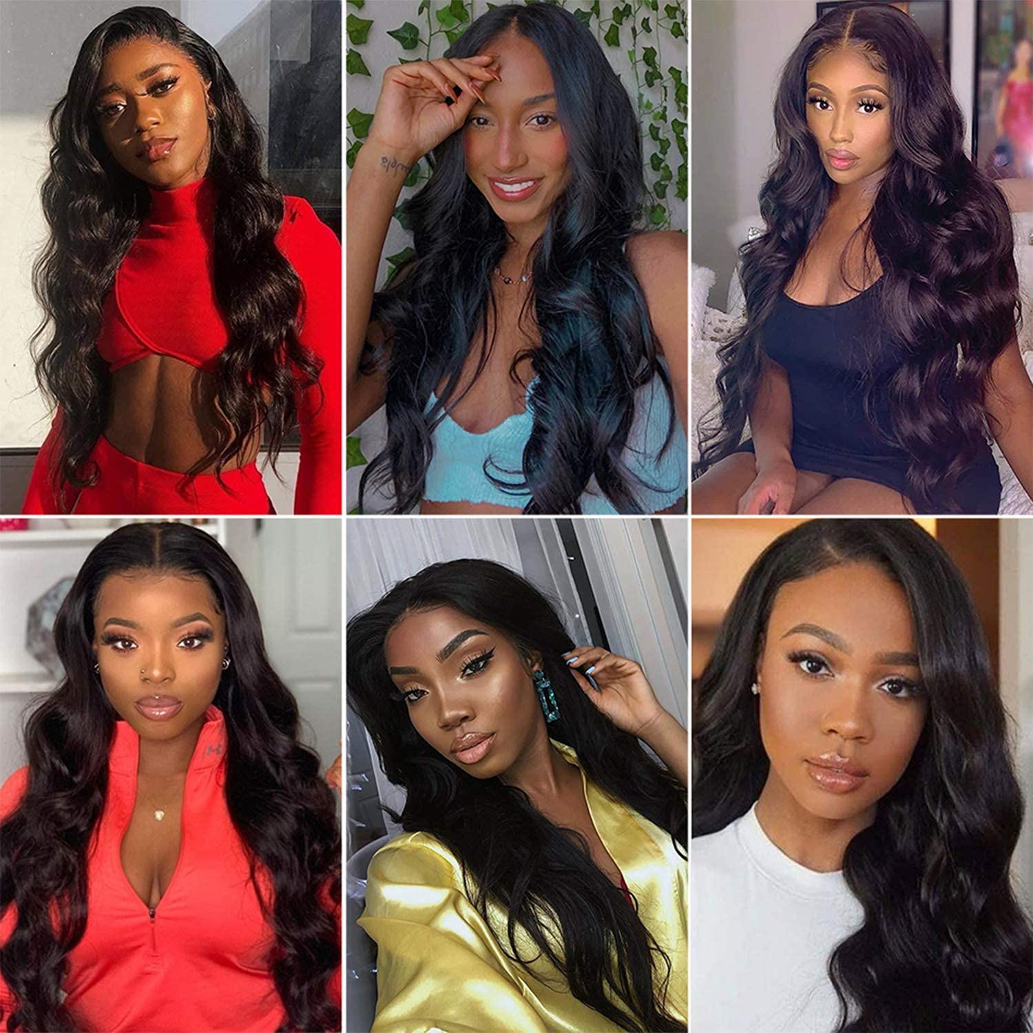 Body Wave Bundles Human Hair 4 Bundles (20 18 16 14 inches) 12A Brazilian Virgin Human Hair Bundles Body Wave 100% Unprocessed Human Hair Wavy Extensions Natural Color by Aelinsi