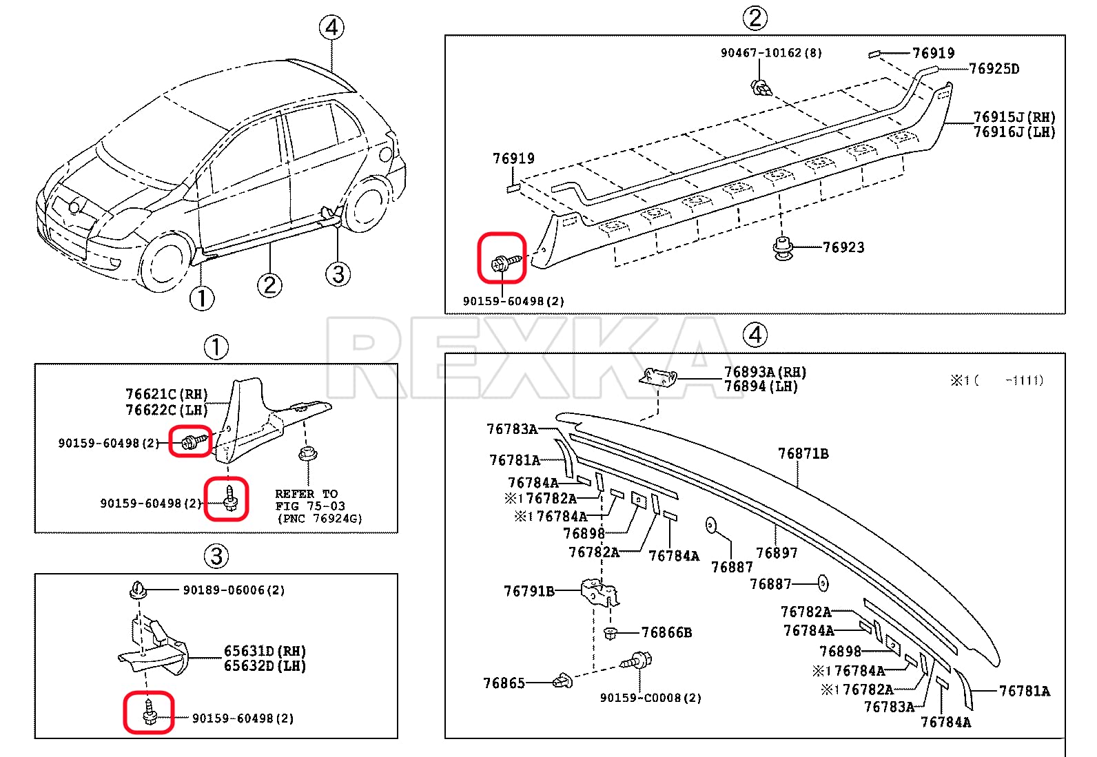 Rexka 30pcs Bumper Cover Splash Shield Mud Guard Screw Bolt for Toyota Lexus 90159-60498 RAV4 Avalon Camry Highlander Prius ES300h GS350