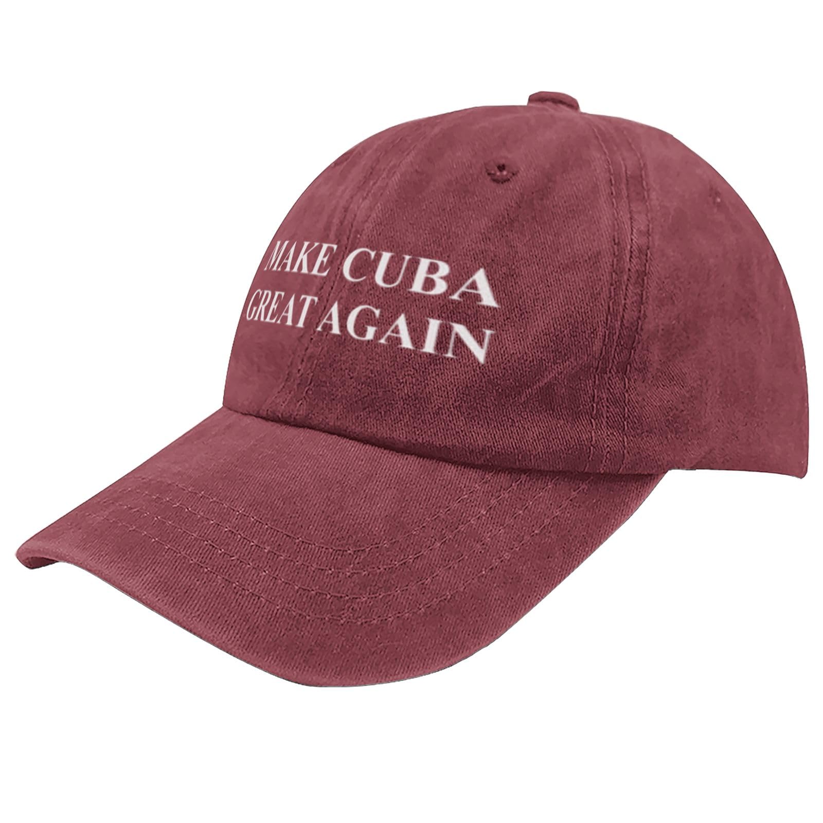 liabiliies Make Cuba Great Again Hat for Women Baseball Cap Funny Birthday Gifts for Women Wine Red