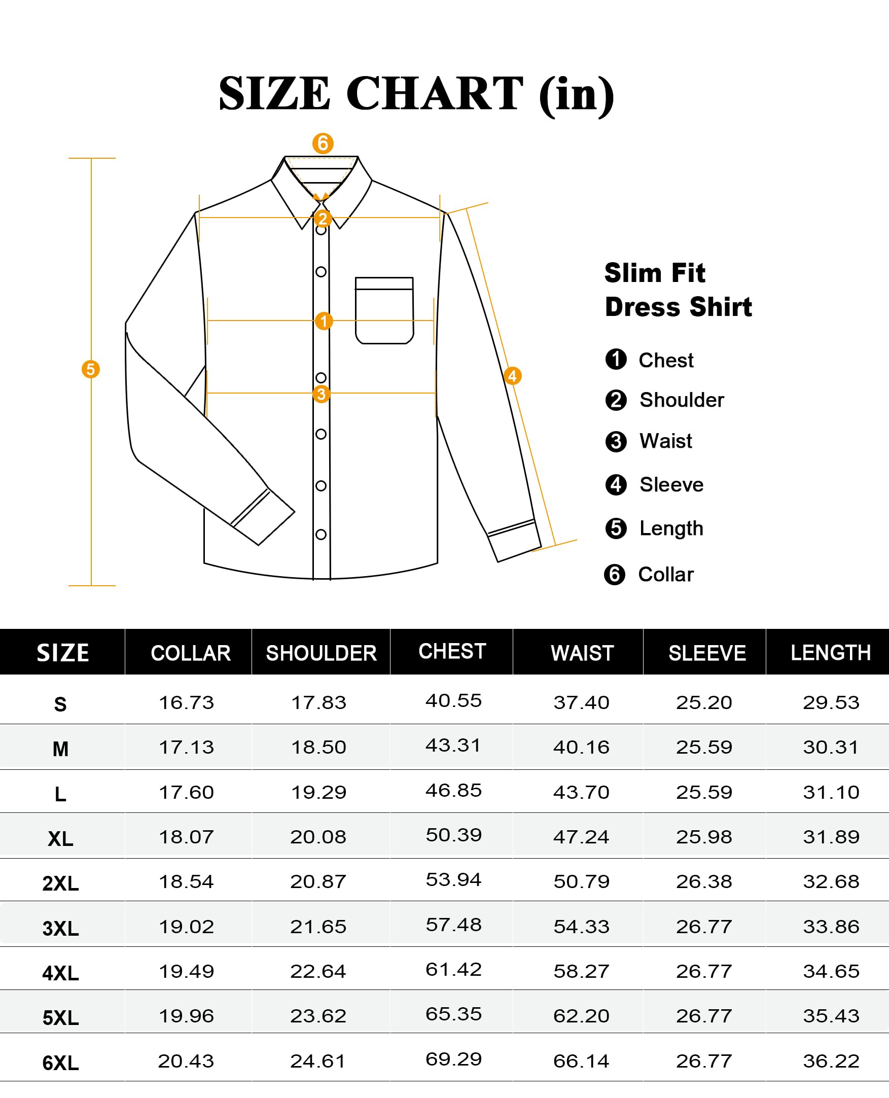 DEMEANOR Mens Dress Shirts Slim Fit Dress Shirts for Men Long Sleeve Stain Resistant Button Down Shirt Men Dress Shirts