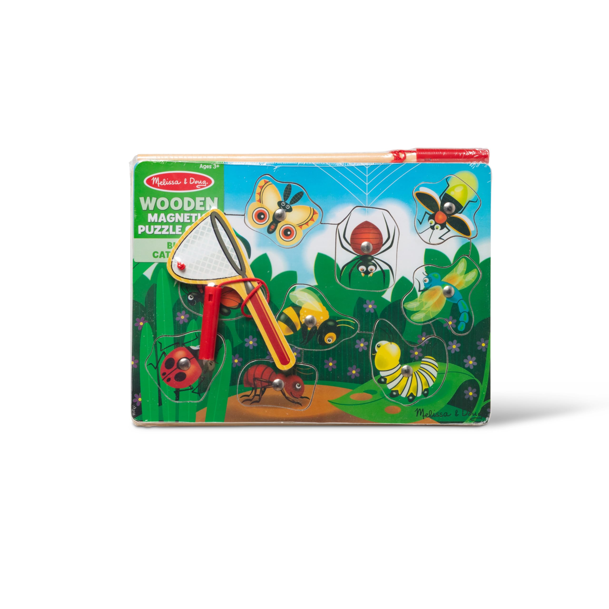 Melissa & Doug Magnetic Wooden Puzzle Game Set: Fishing and Bug Catching - Magnetic Games, Chunky Animal Puzzles For Toddlers And Kids Ages 3+