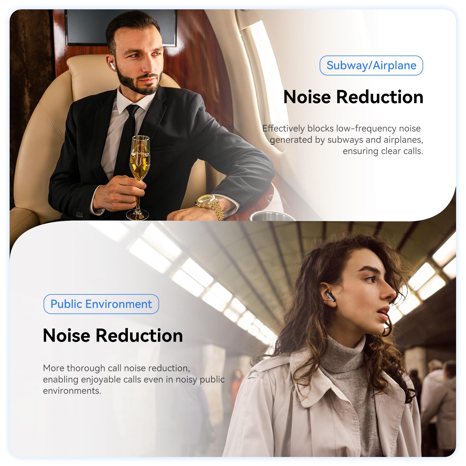 REMCCI Multifunctional App Control Wireless Earbuds, Ultra Long Playtime, LED Power Display,Fast Charging, Headphones Bluetooth 5.3,Dual Microphone AI Noise Reduction