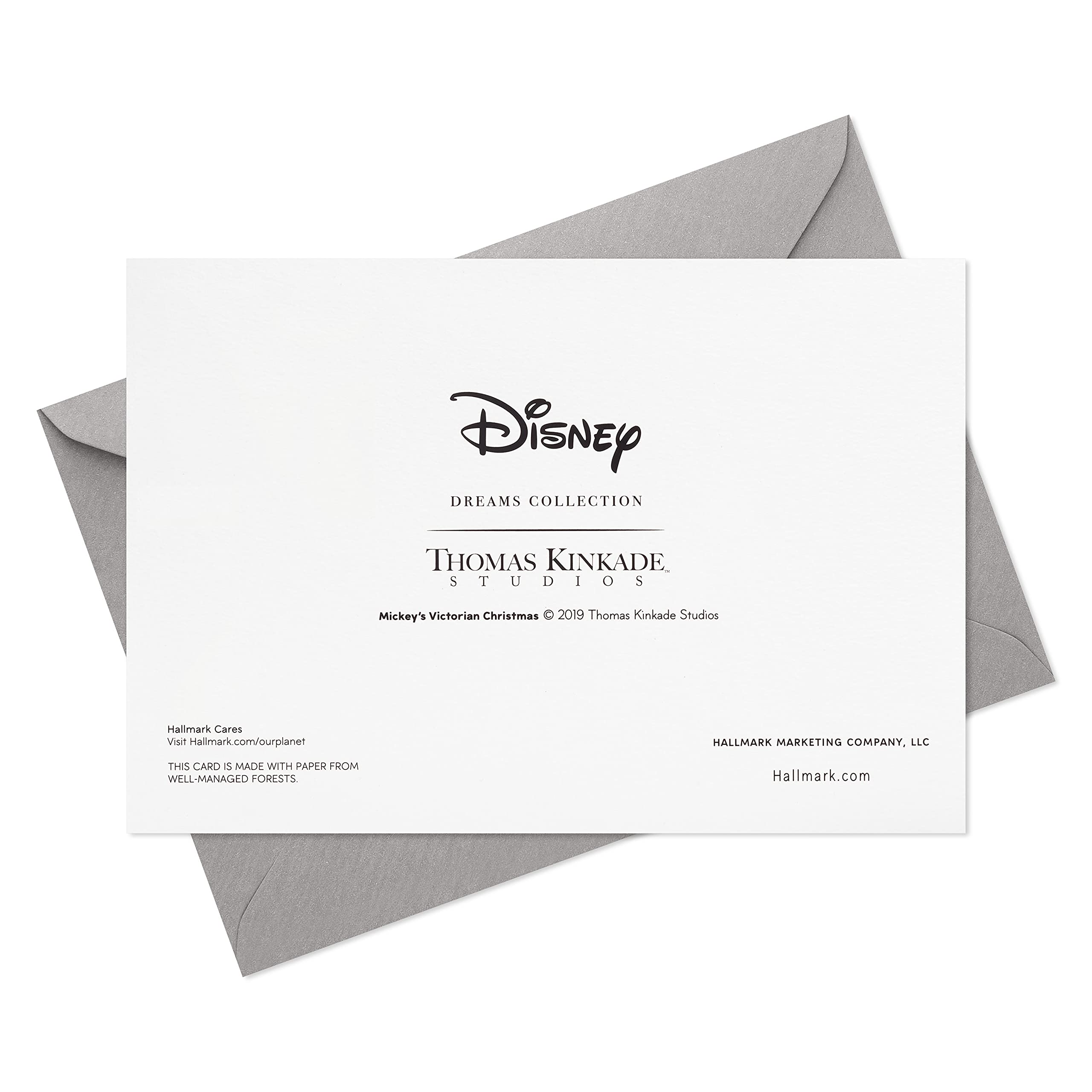 Hallmark Thomas Kinkade Boxed Christmas Cards Assortment, Mickey Mouse (3 Designs, 24 Cards with Envelopes)