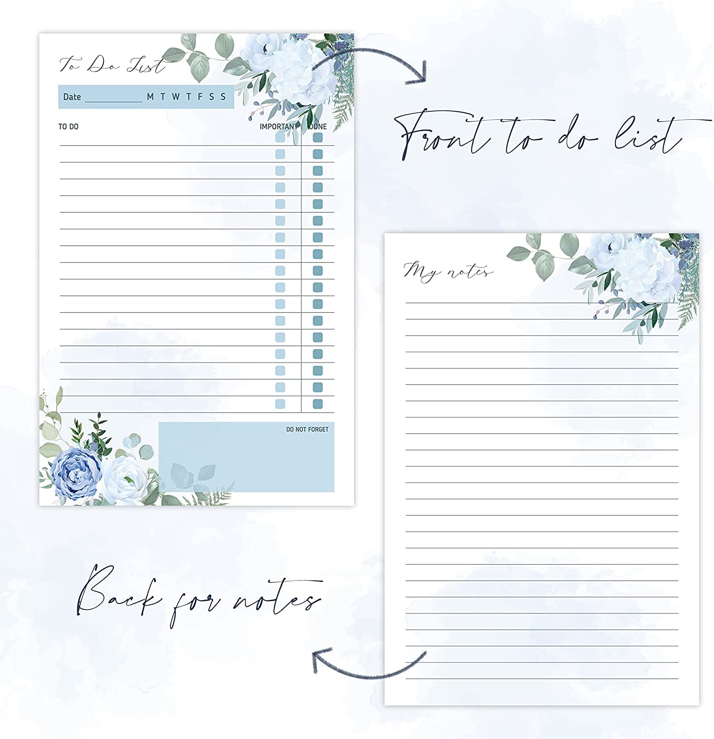 To Do List Notepad, 150 Sheets A5 To Do List Planner Notes, Suitable for Work Planners, Daily To-Do List Planners, Academic Planners, 3 Designs