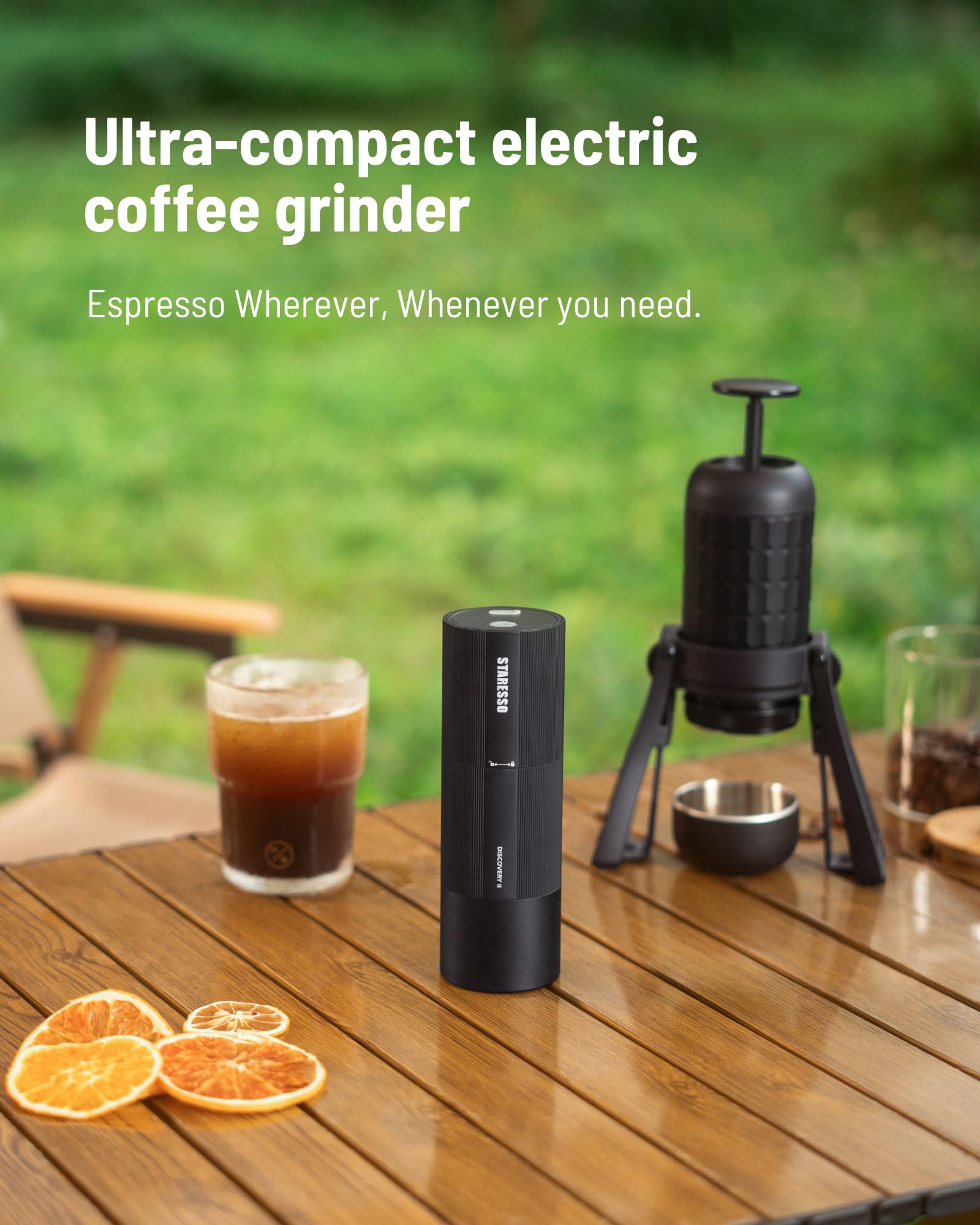 STARESSO Discovery II Electric Coffee Grinder, Coffee Bean Grinder with 48 Adjustable Grind Settings, Stainless Steel Conical Burr, Portable Grinder for Espresso, French Press, Pour Over