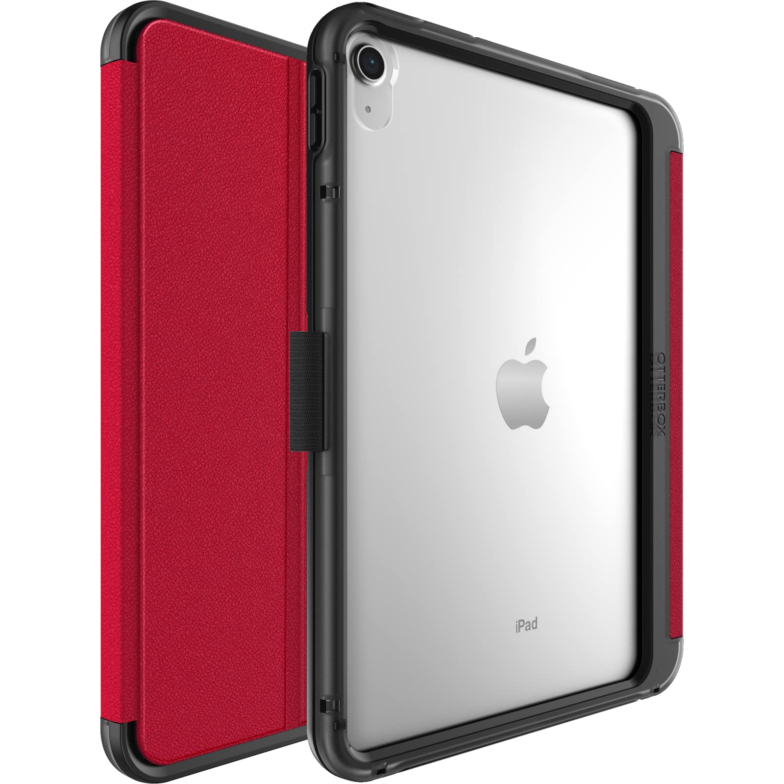 OtterBox SYMMETRY FOLIO SERIES case for iPad 10th Gen (ONLY) - RUBY SKY (Red), Ultra-sleek design, Multiple Viewing Positions, Magnetic Sleep/Wake Cover