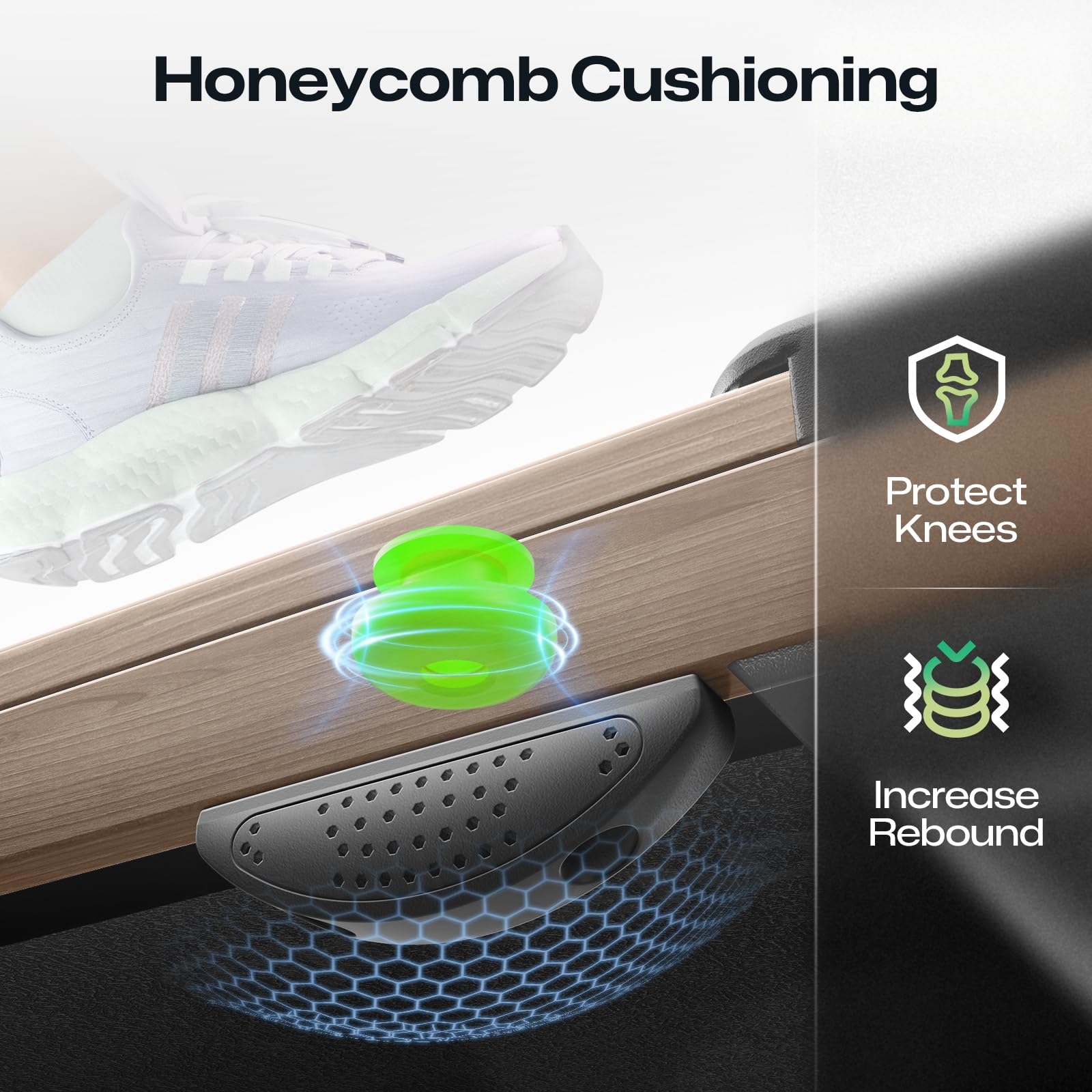 UREVO E4W Walking Pad, Wooden Treadmill Underdesk, Double Shock Absorption, Wood Grain Design, Workout APP with Track Insights, MIIT Mode, Plug and Play, Remote Control