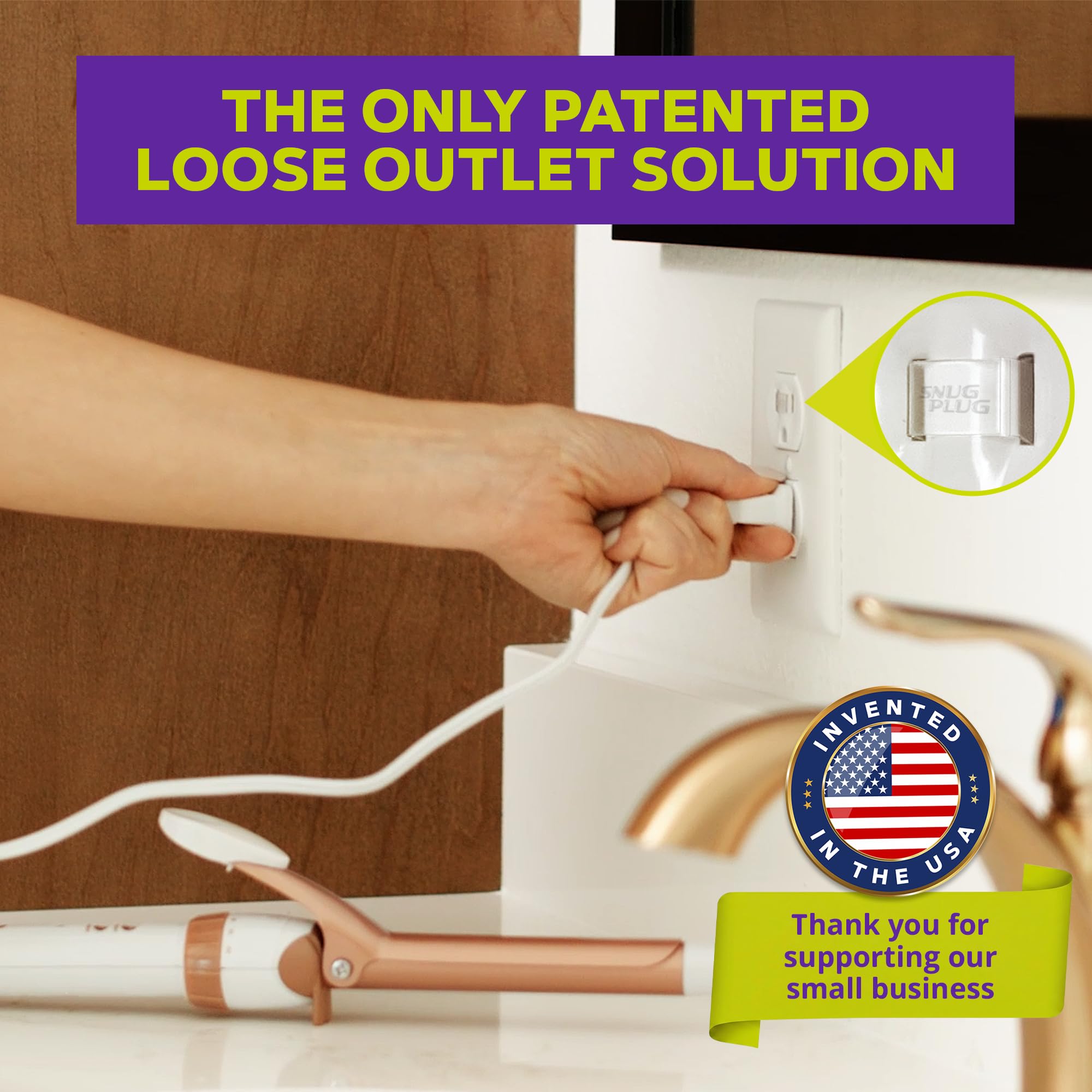 Snug Plug Loose Outlet Plug Fix & Outlet Insert | Prevent Plug from Being Unplugged & Save Money On Electricians – Clear Plastic Plugs for Outlets Keep Loose Plugs Secure – 10-Pack