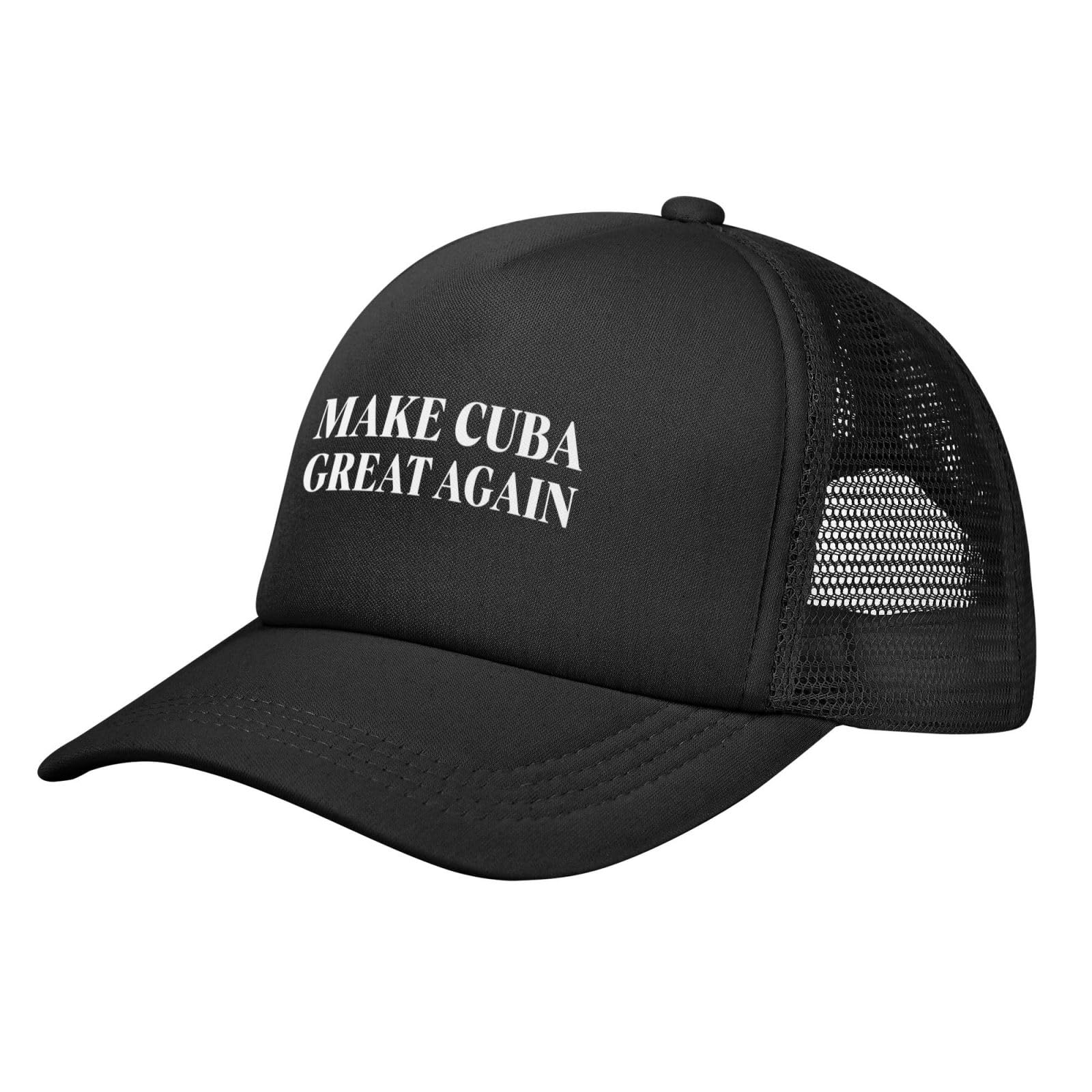 Huareicq Make Cuba Great Again Hat Cuban Flag Mesh Hat Black Trucker Baseball Cap