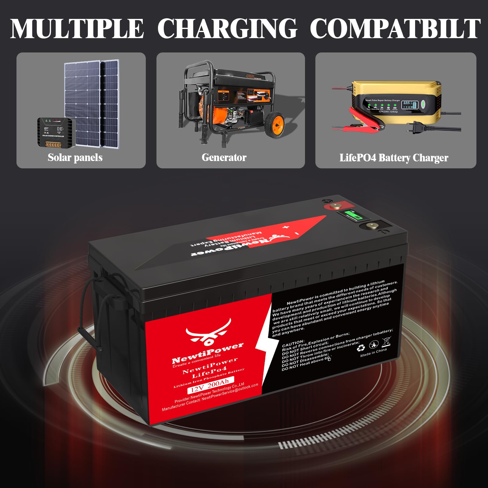 12V 200Ah Lithium LiFePO4 Battery, 150A BMS Grade A Cells Deep Cycle Rechargeable Battery,10000+ Cycles,Perfect for RV,Home Storage,Solar Power System,Camping and Trolling Motor (12V 200Ah Plus)