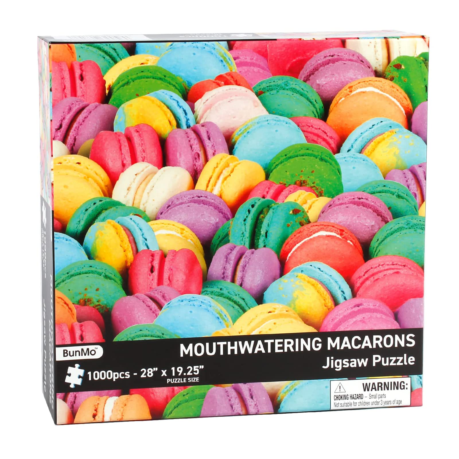 BunMo Puzzle - Mouthwatering Macarons - Unique 1000 Piece Puzzle for Adults