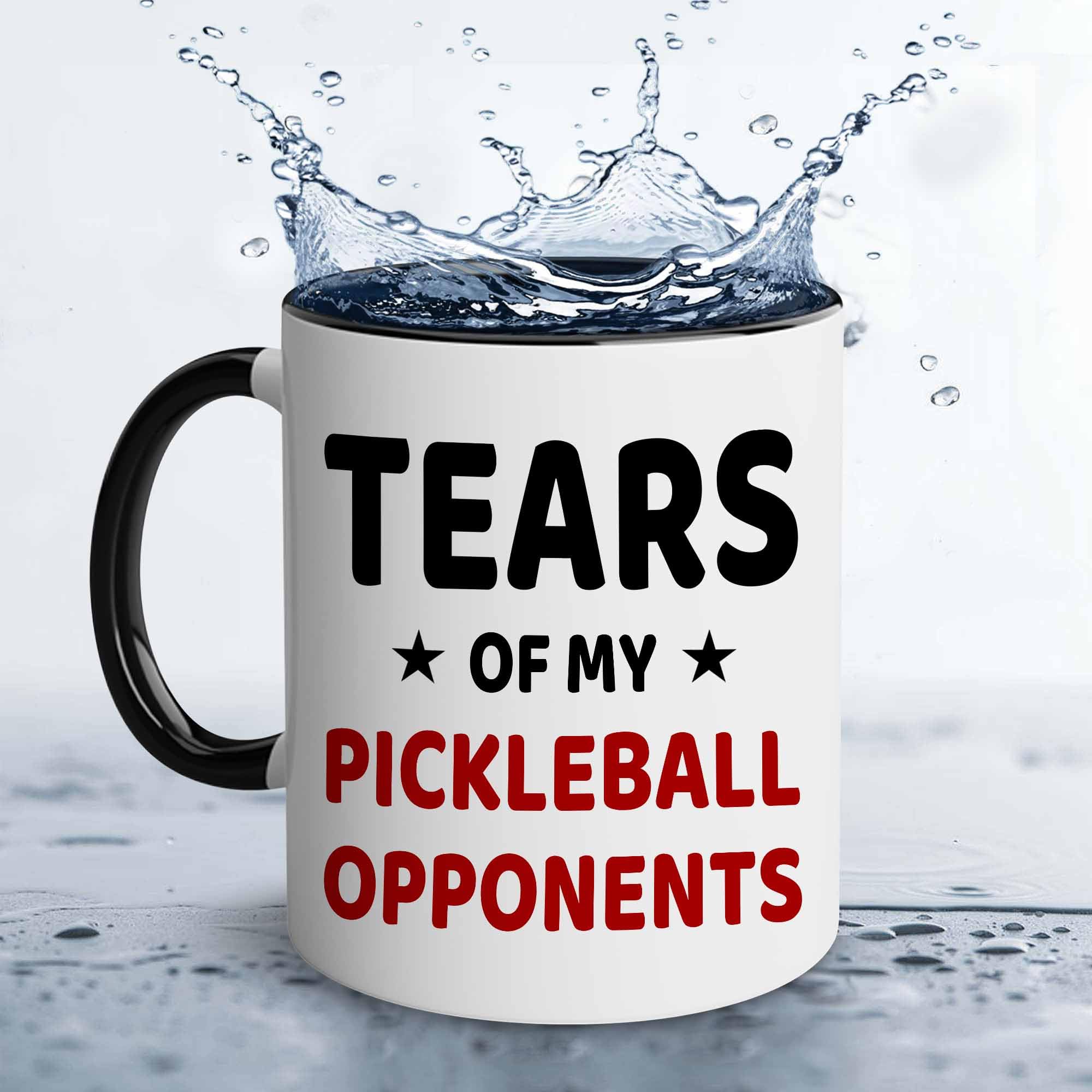 BSQUIELE Tears of My Pickleball Opponents Coffee Mug, Sports Player Gifts, Gift for Men, Boy - Funny Gift for Him, Dad, Husband, Friend on Birthday Christmas, Pickleball Player Gift, 11 oz Ceramic Cup